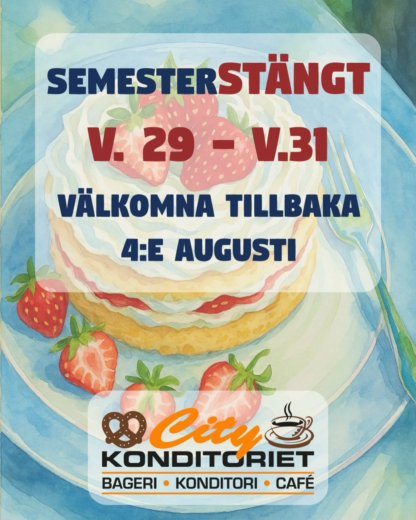 Nu g&aring;r vi p&aring; lite efterl&auml;ngtad semester, varmt v&auml;lkomna tillbaka m&aring;ndag den 4 augusti☀️
