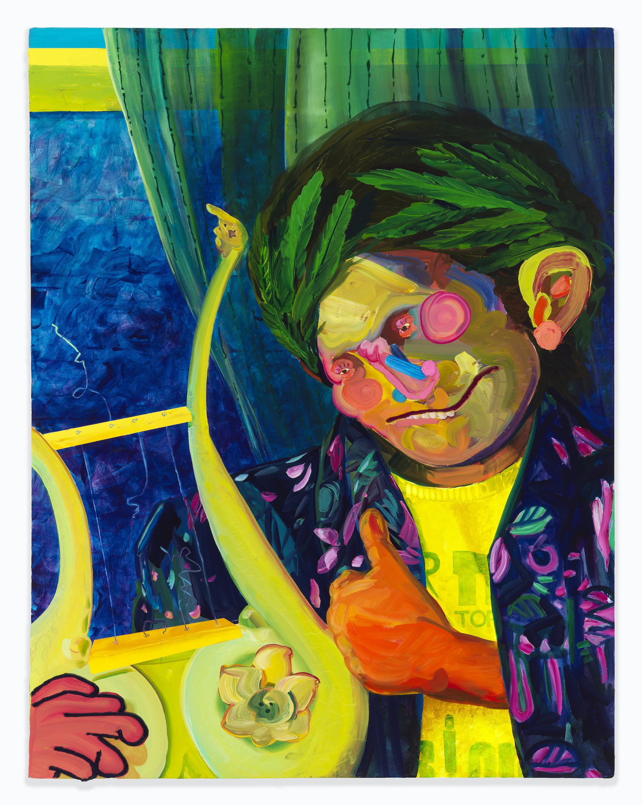 Playing the Lyre Oil on polyester 36x 28 in. 2018