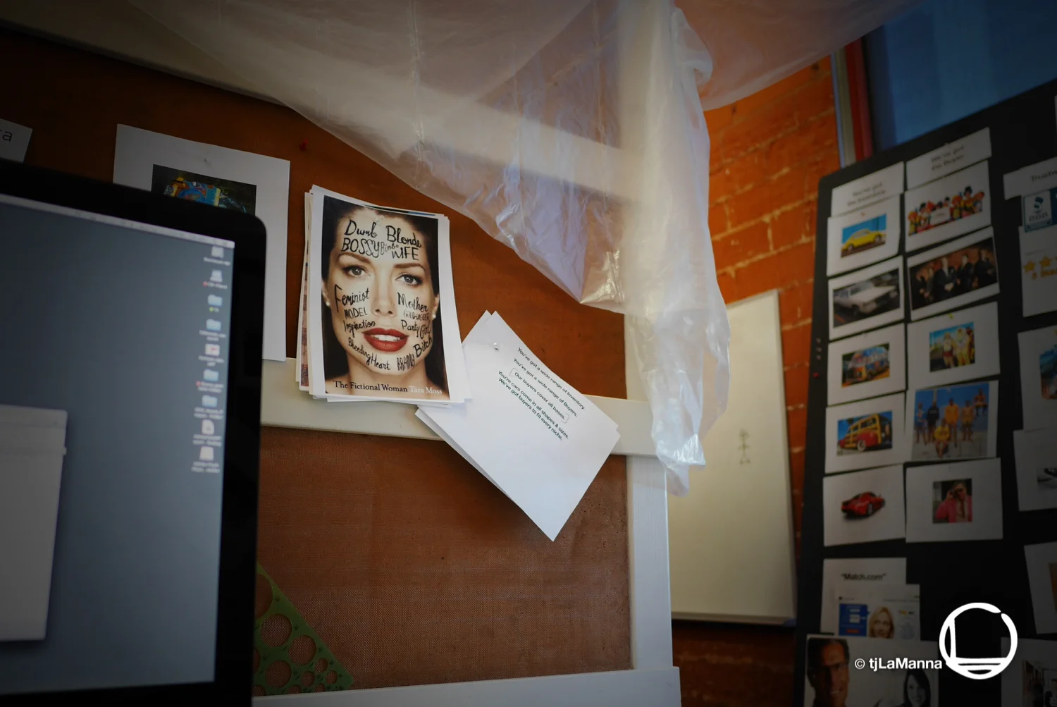Some of my wall displays, at work, at Rauxa.