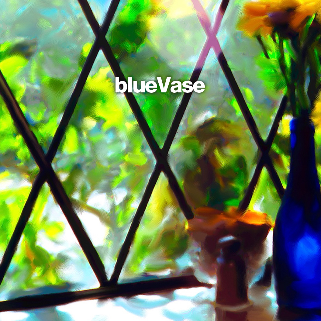 : : blue vase