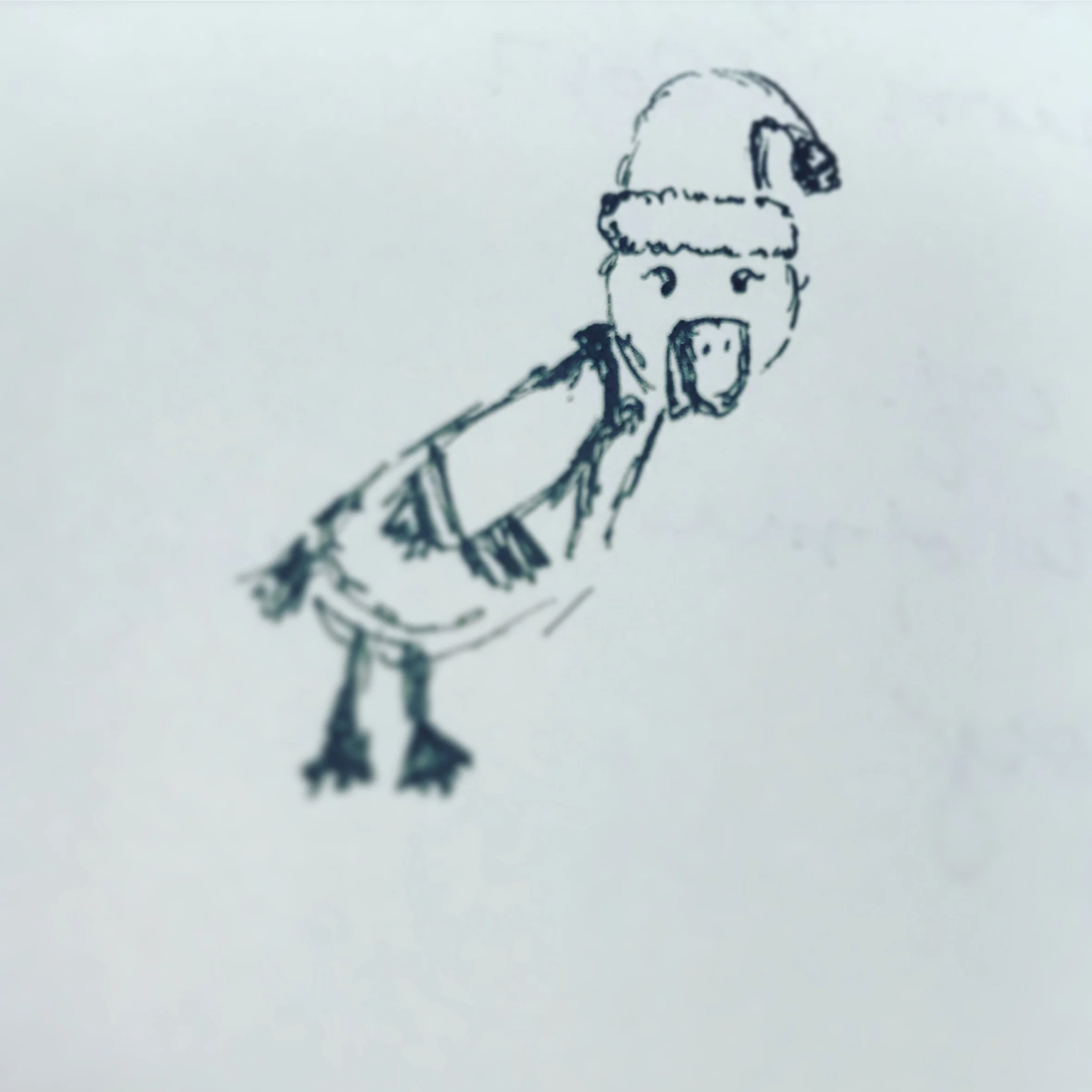 Goose in a Santa Hat