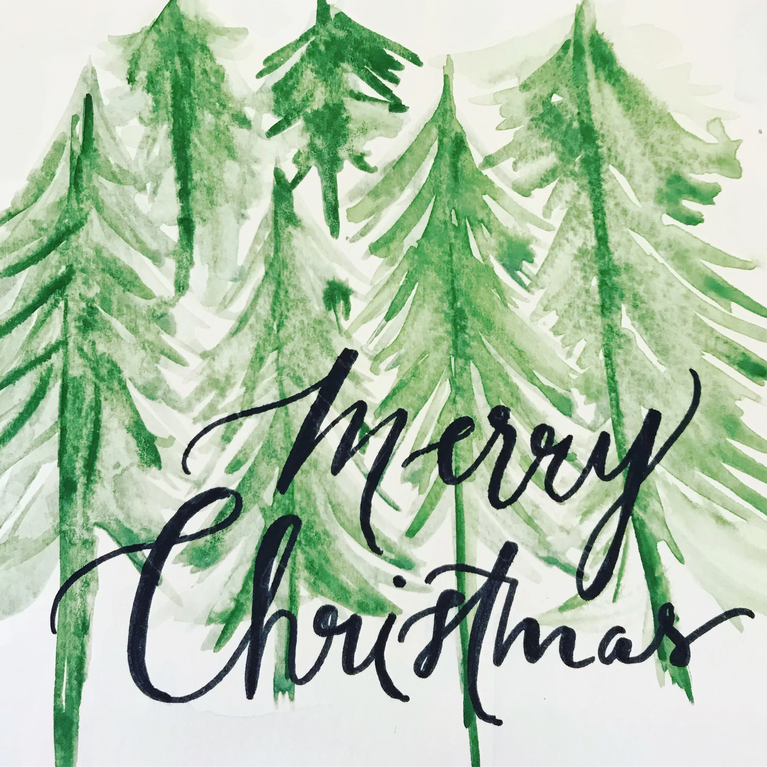Watercolor Christmas Card