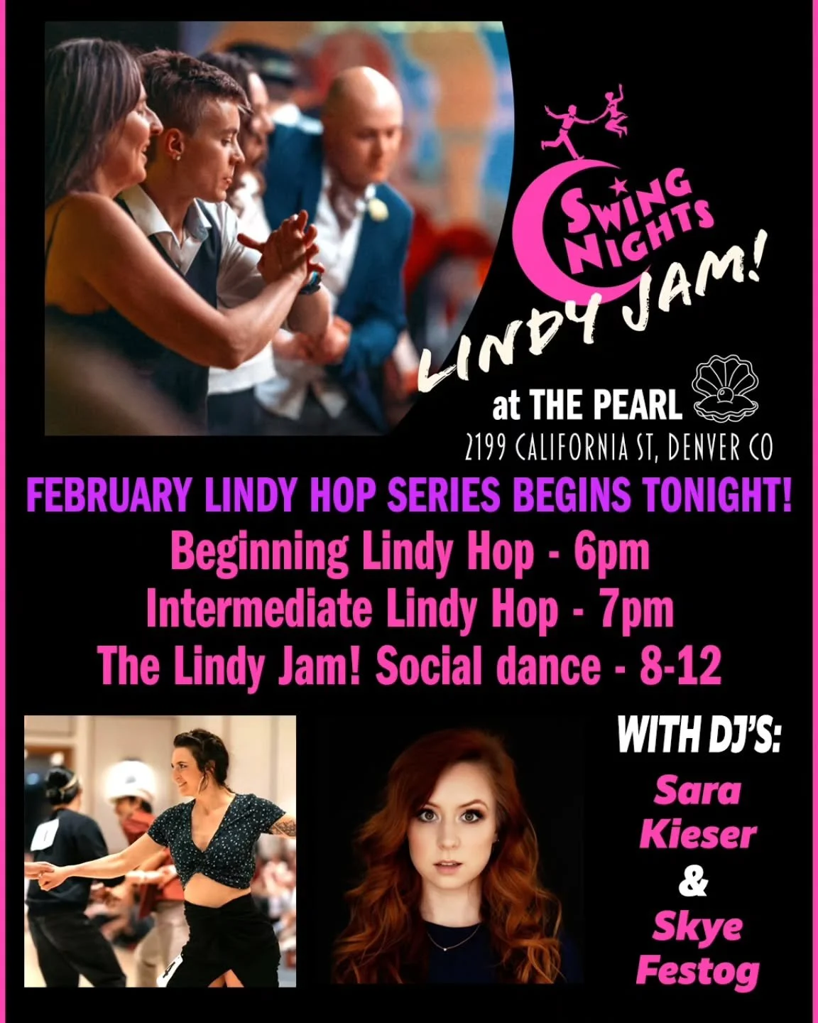 Join us TONIGHT (2/3) for LINDY JAM no. 198 at The Pearl! A portion of tonight's proceeds will be donated to Casa de Paz! Swing out with DJ's Sara Kieser and Skye Festog! Bring your own emptied water bottle, and bags are screened at the door. Please 