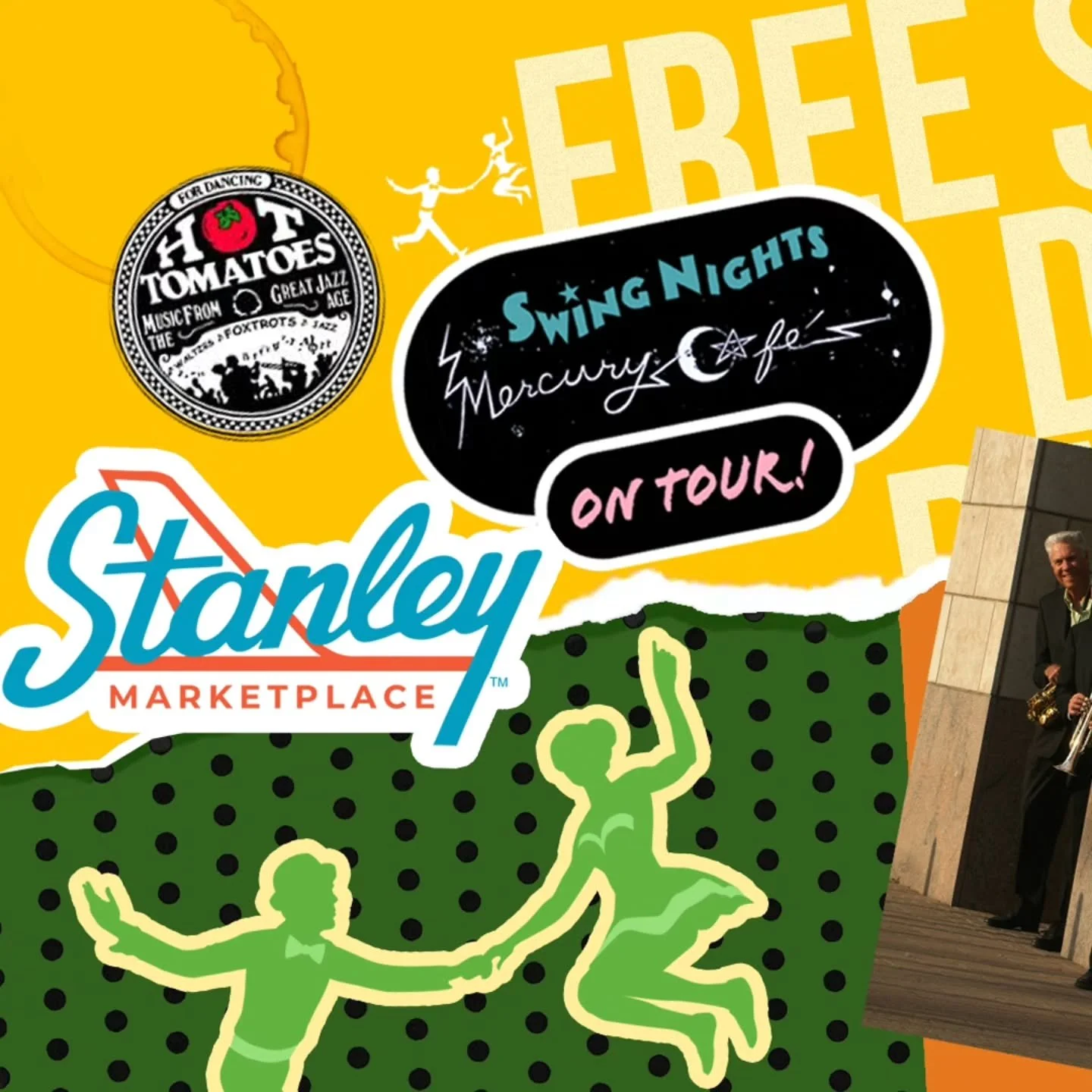 Join the Tour with "Mercury Cafe On Tour!" as we swing out in the common area of Stanley Marketplace! Lace up your shoes and dance with us to LIVE music featuring The Hot Tomatoes Dance Orchestra.

This is a FREE event!

What You Can Expect