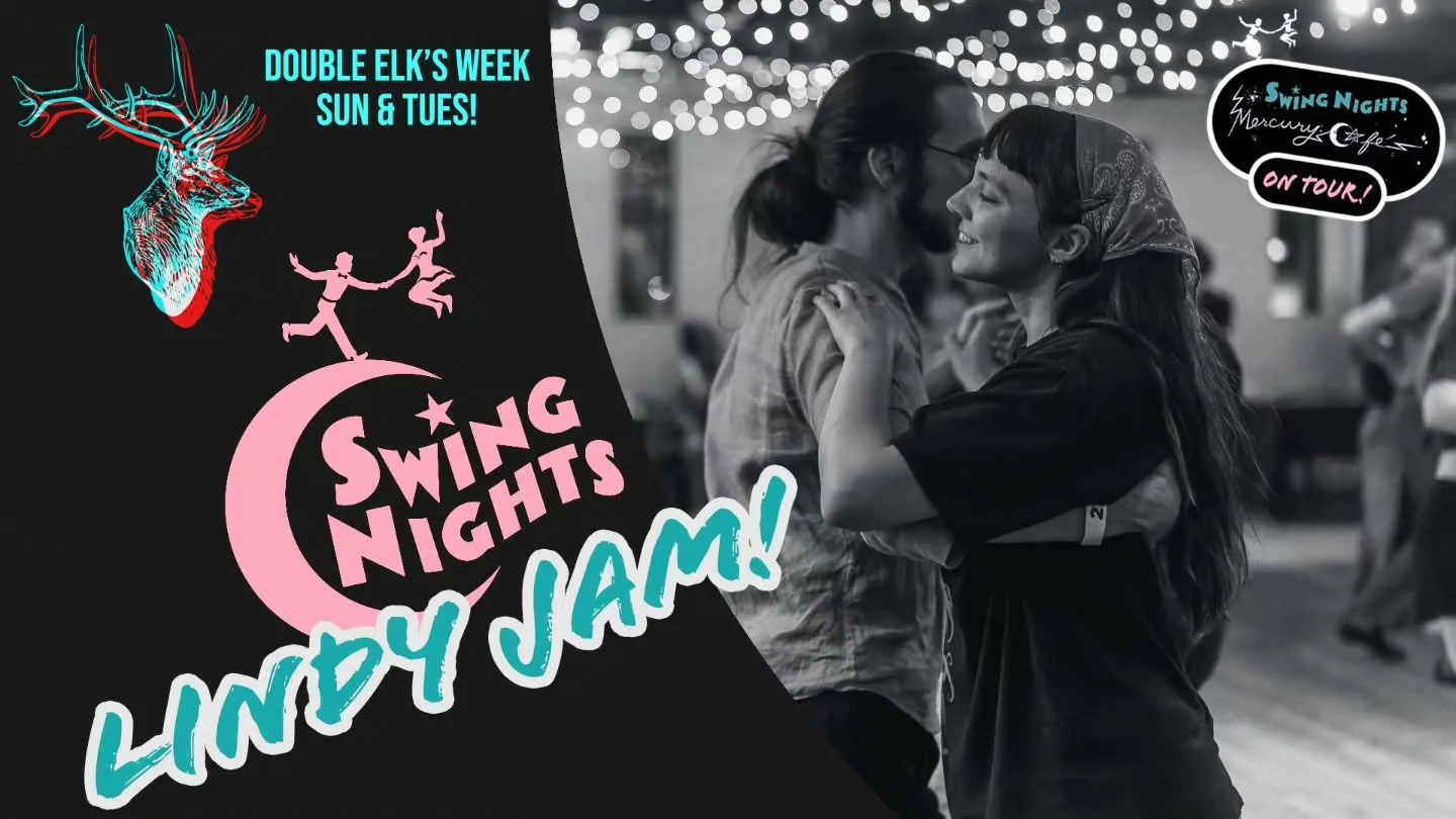 Join us TONIGHT (7/7) for LINDY JAM no. 220 at the Lakewood Elk's Lodge, across the street from Casa Bonita! Swing out with DJ's Bethany Alvarez and Skye Festog! NO OUTSIDE BEVERAGES, Bring your own water bottle, bags checked at the door, be kind to 