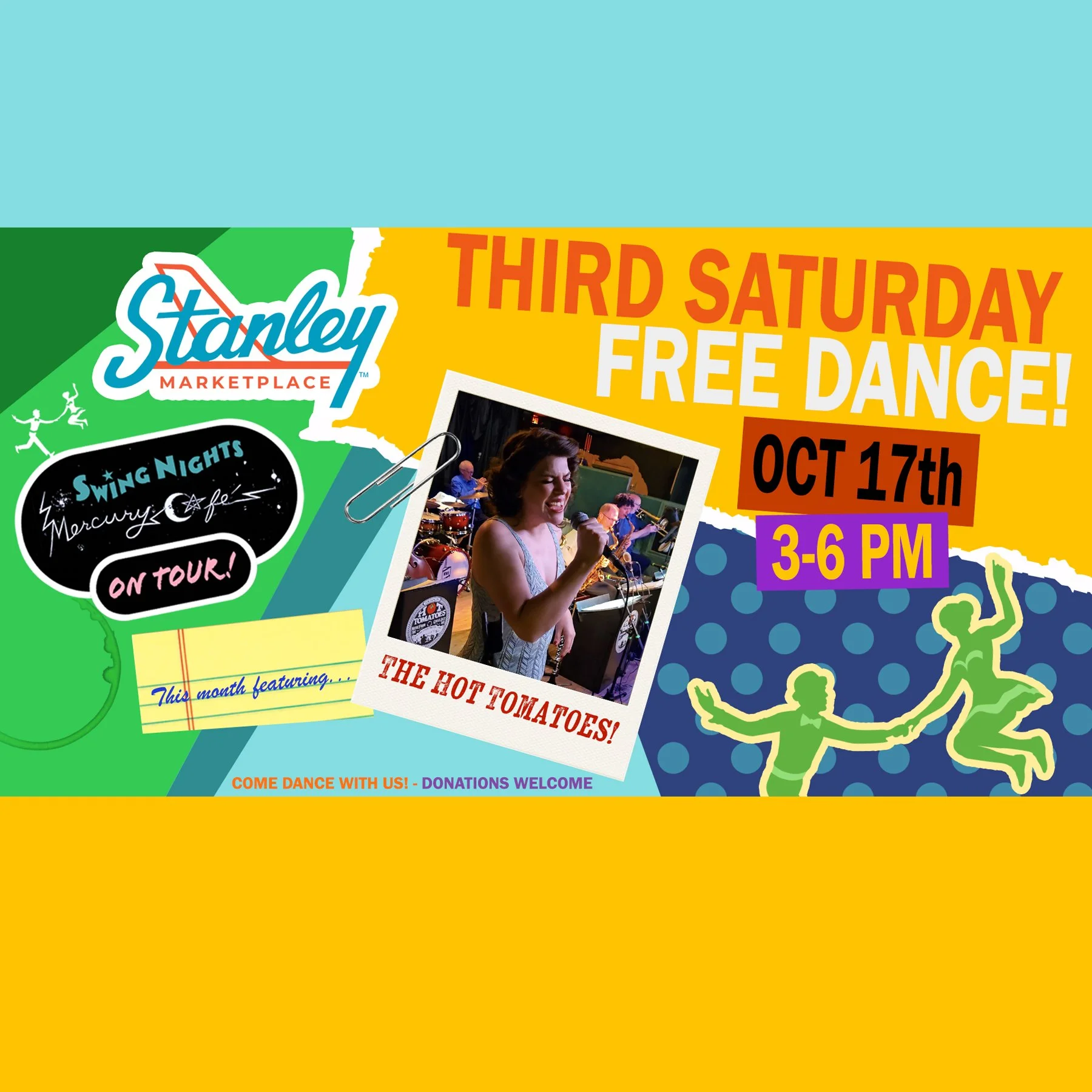 Third Saturdays Stanley Marketplace Dance! w/ Hot Tomatoes Dance Orchestra! FREE!