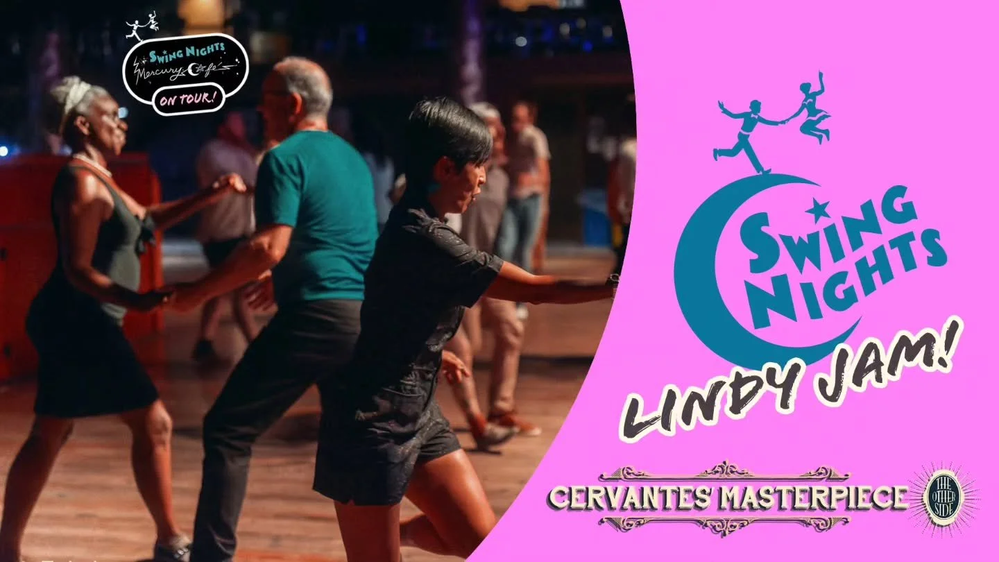 Join us TONIGHT (10/13) for LINDY JAM no. 234 at Cervantes' Masterpiece Ballroom, 5 1/2 blocks from the Mercury Cafe! Swing out with DJ's Jonathan Dyer and Mitch Kampmann! NO OUTSIDE BEVERAGES, Bring your own water bottle, bags checked at the door, b