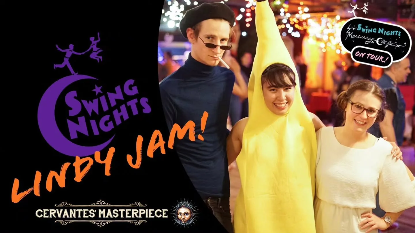 Join us TONIGHT (10/27) for LINDY JAM no. 236 at Cervantes' Masterpiece Ballroom! Tonight is our Halloween Party, so unearth your best costume for a hauntingly good time of social dance, mercurial melodies, and seasonal libations. Costume contest at 