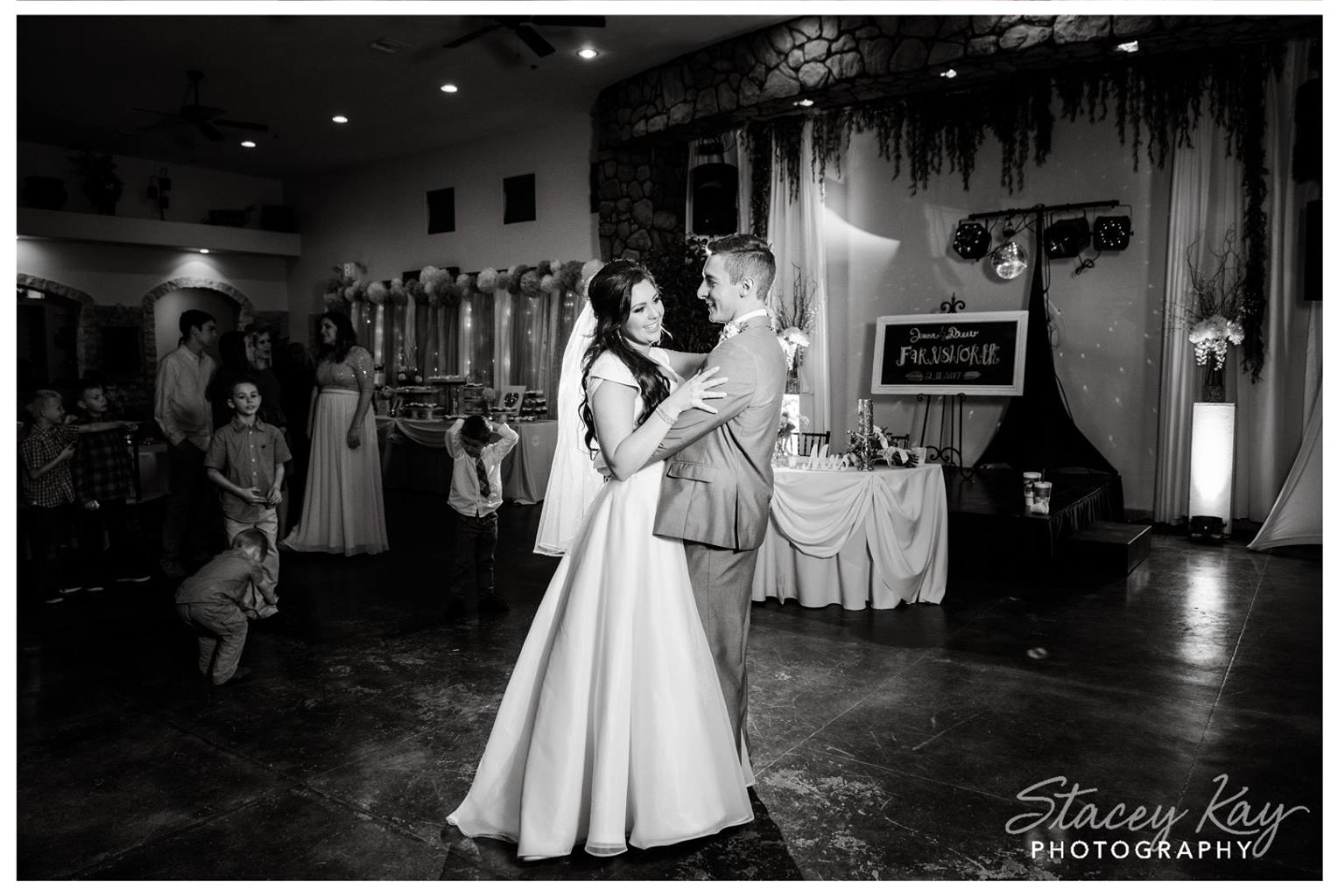 First Dance with my lighting tree (and mirror ball) - credit Stacey Kay Photography