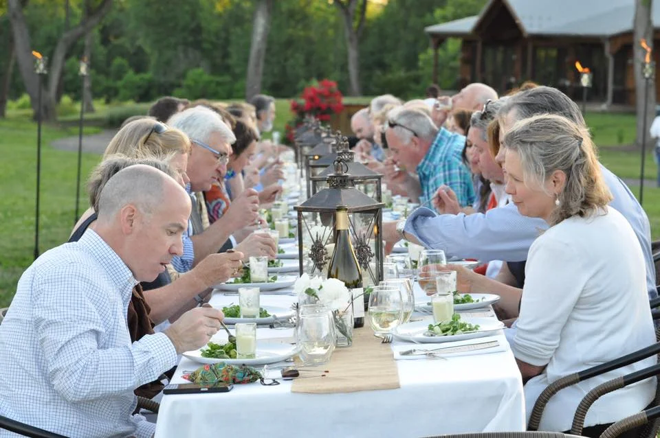 wine club dinner al fresco at Dodon Vineyards