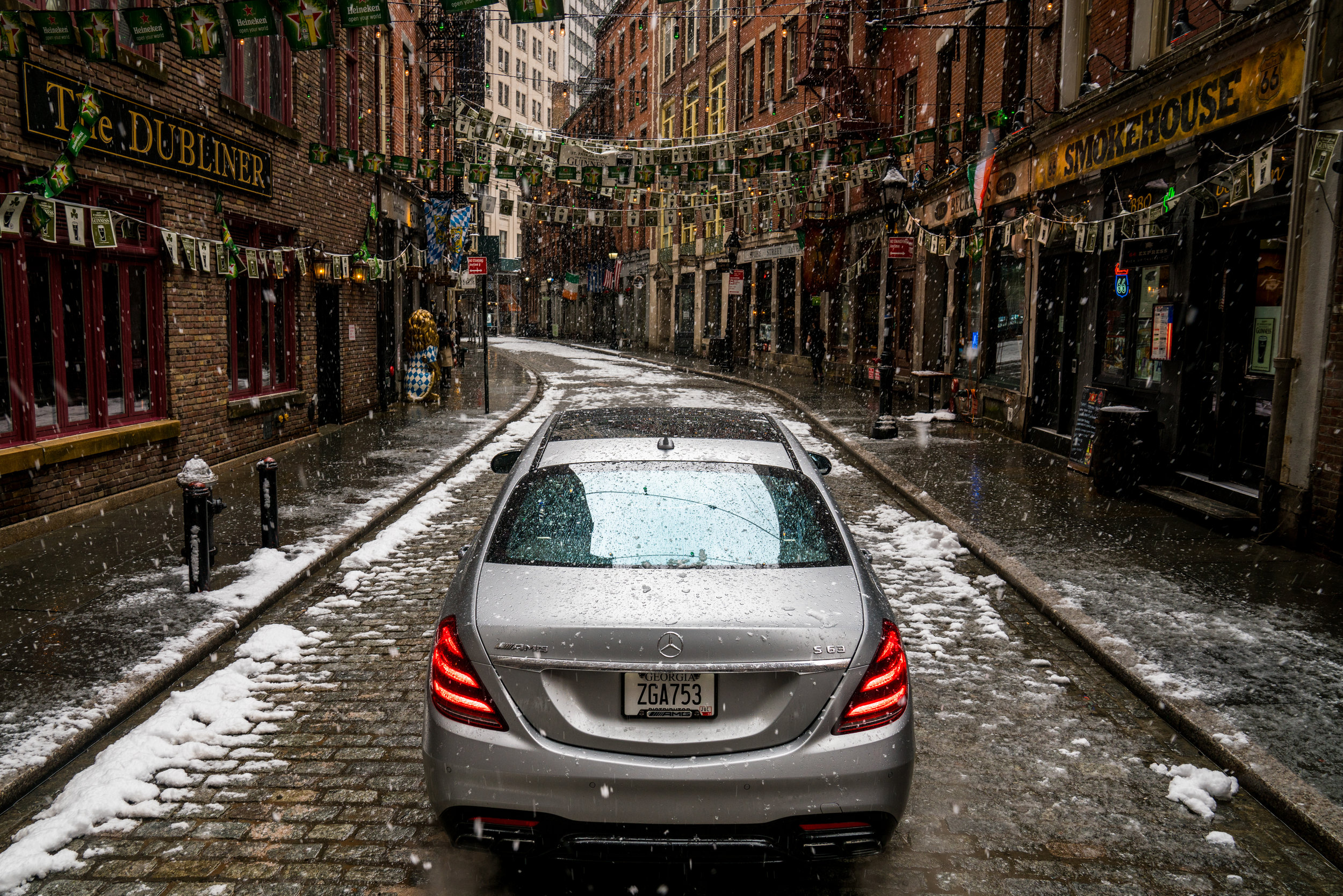 Mercedes S63 on Stone Street, NYC