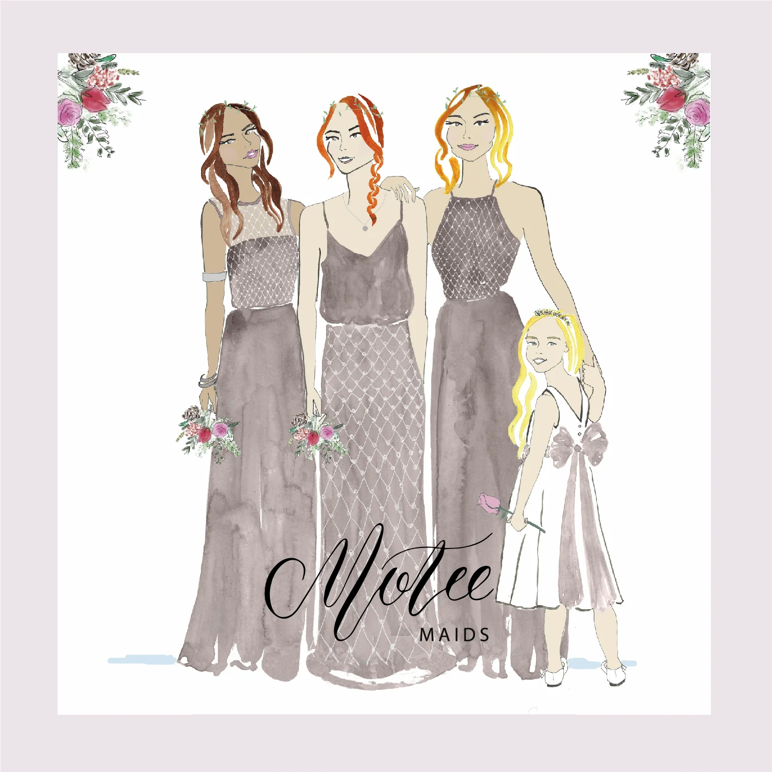 Win a bespoke Illustration of you & your bridesmaids