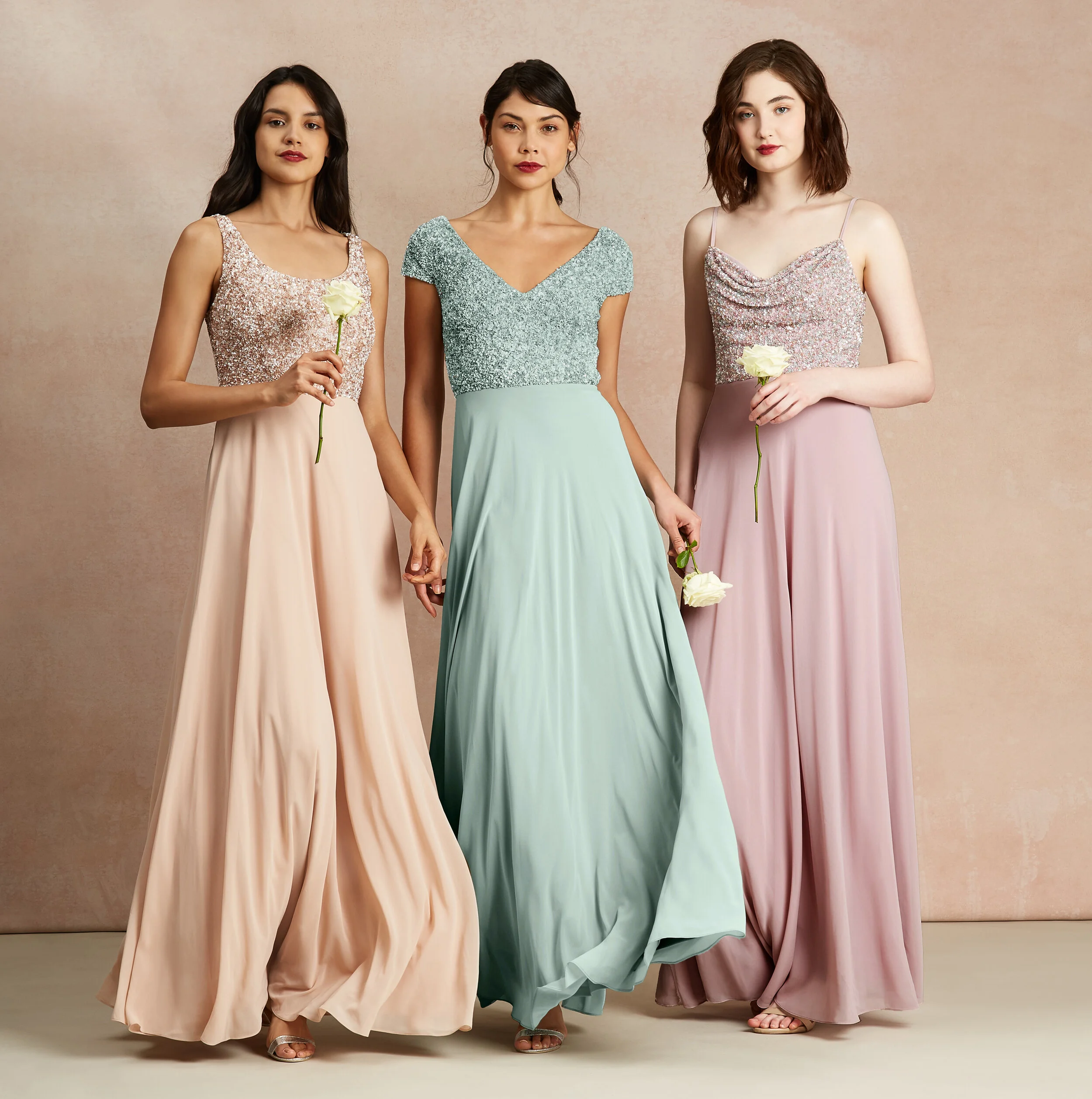 The lowdown on designing mix-and-match bridesmaid dresses