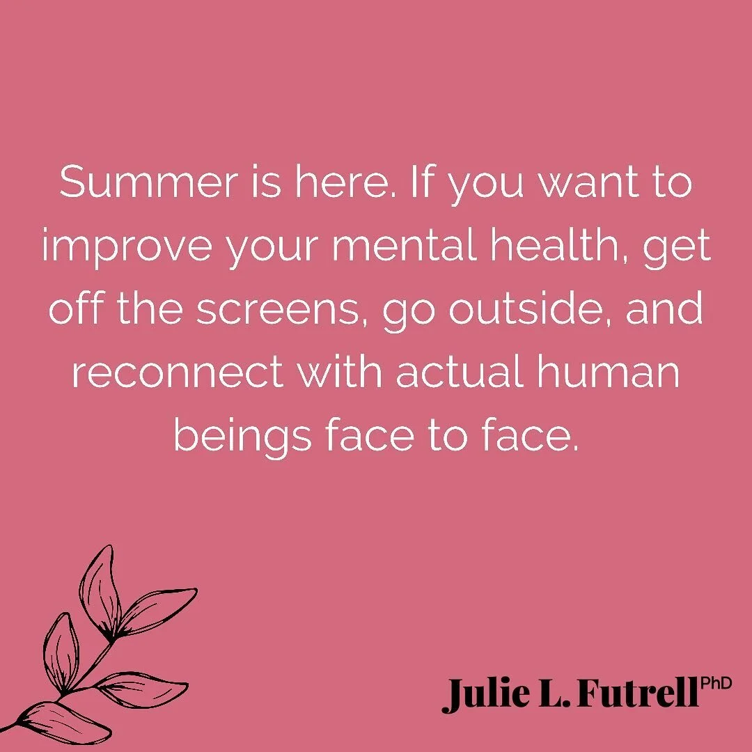 Time for everything to be a little less serious. There are good things in life. It&rsquo;s actually okay to smile, enjoy each other, and have some fun. 
☀️☀️☀️☀️☀️
.
.
.
#fun #summer #mentalhealth #emotionalhealth #therapy #humanconnection #evolve #g