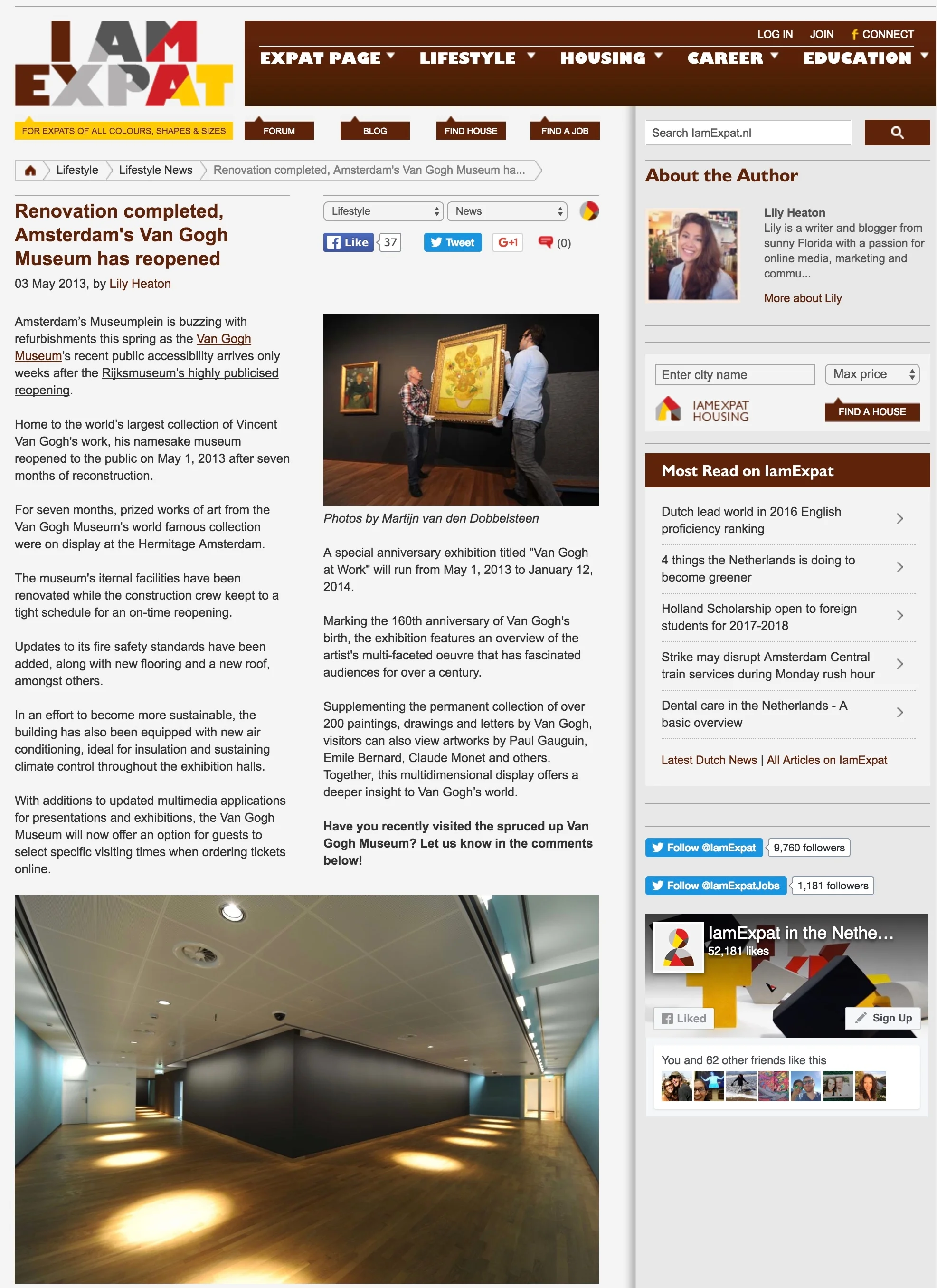 Renovation completed, Amsterdam's Van Gogh Museum has reopened