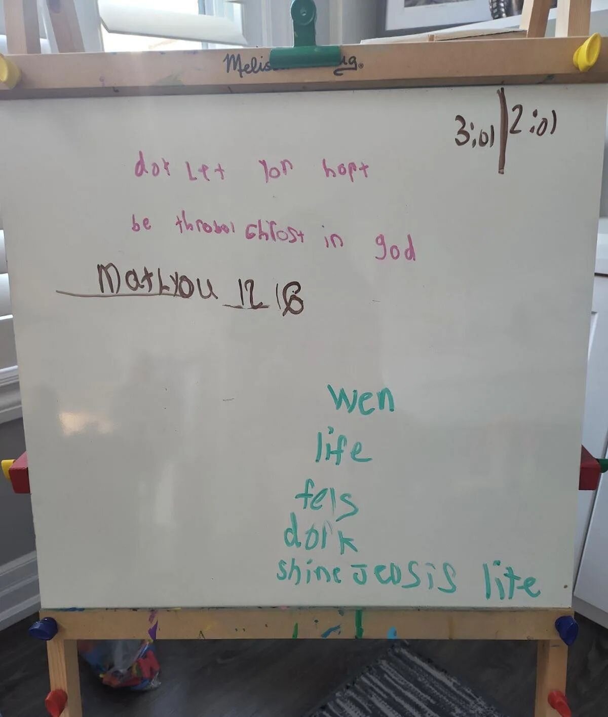 We love to see God Sightings at home! Thanks Olivia!

&quot;Don't let your heart be troubled, trust in God.&quot; Matthew 12:16

When life feels dark, shine Jesus' light!