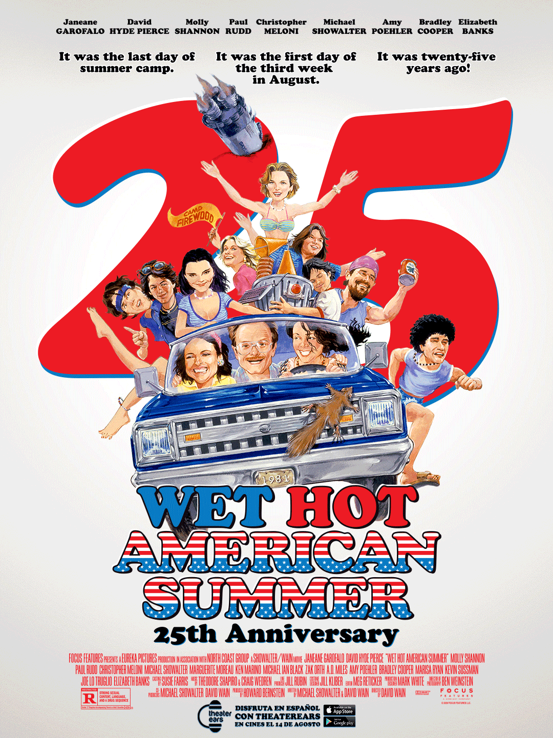 Wet Hot American Summer Marks 25th Anniversary with Release of Original Cast &amp; Filmmaker Commentary in Movie Theaters Nationwide via the TheaterEars App