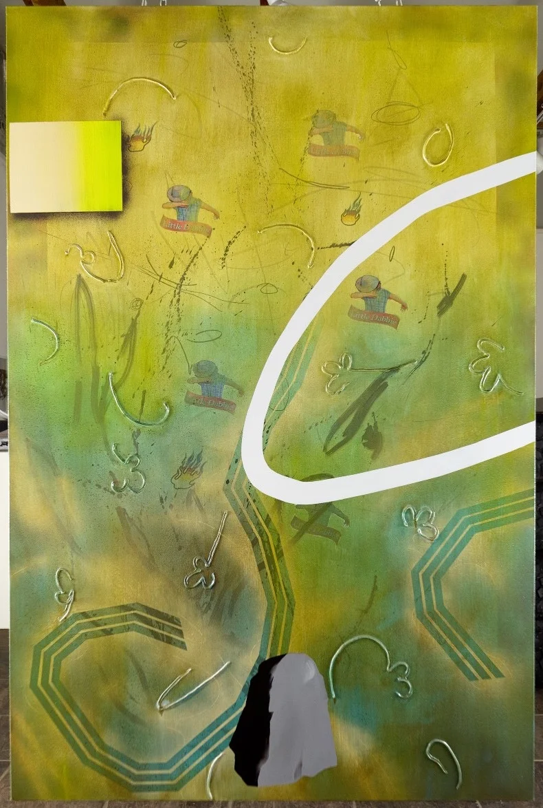 WhiteBread oil, ink, & mixed media on canvas 48 x 72 2016