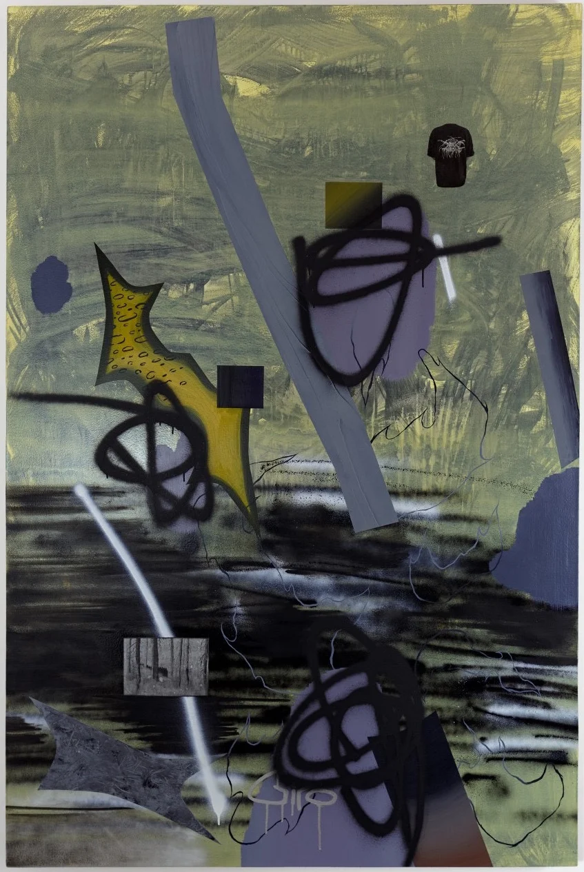 TreeOfLife- bones oil, enamel, & collage on canvas 48 x 72 2015