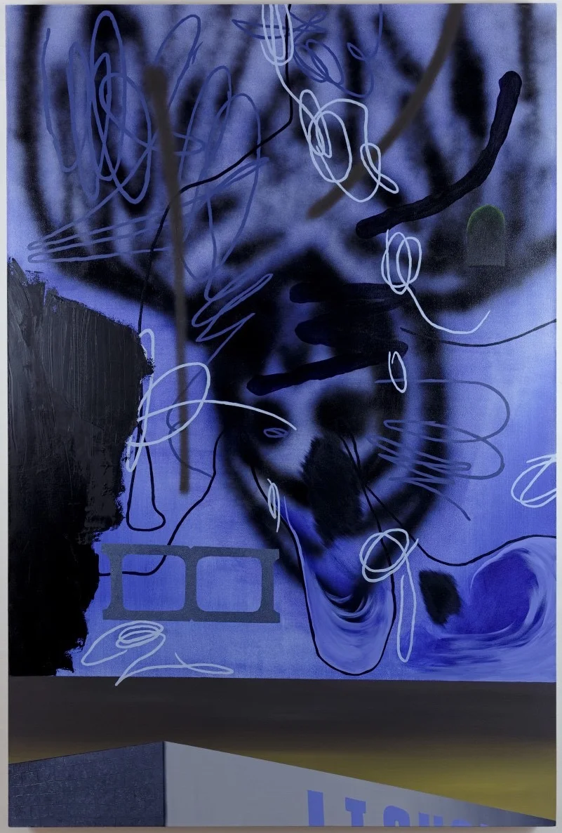 Parliaments of the Recessed Tip oil & aerosol on canvas 48 x 72 2015