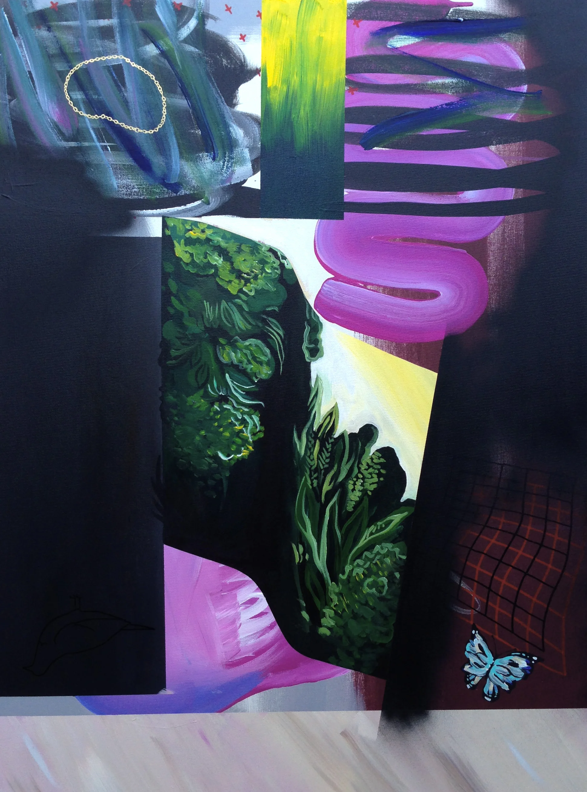 Warm/Brunch (diptych) acrylic on canvas 30 x 40 2014