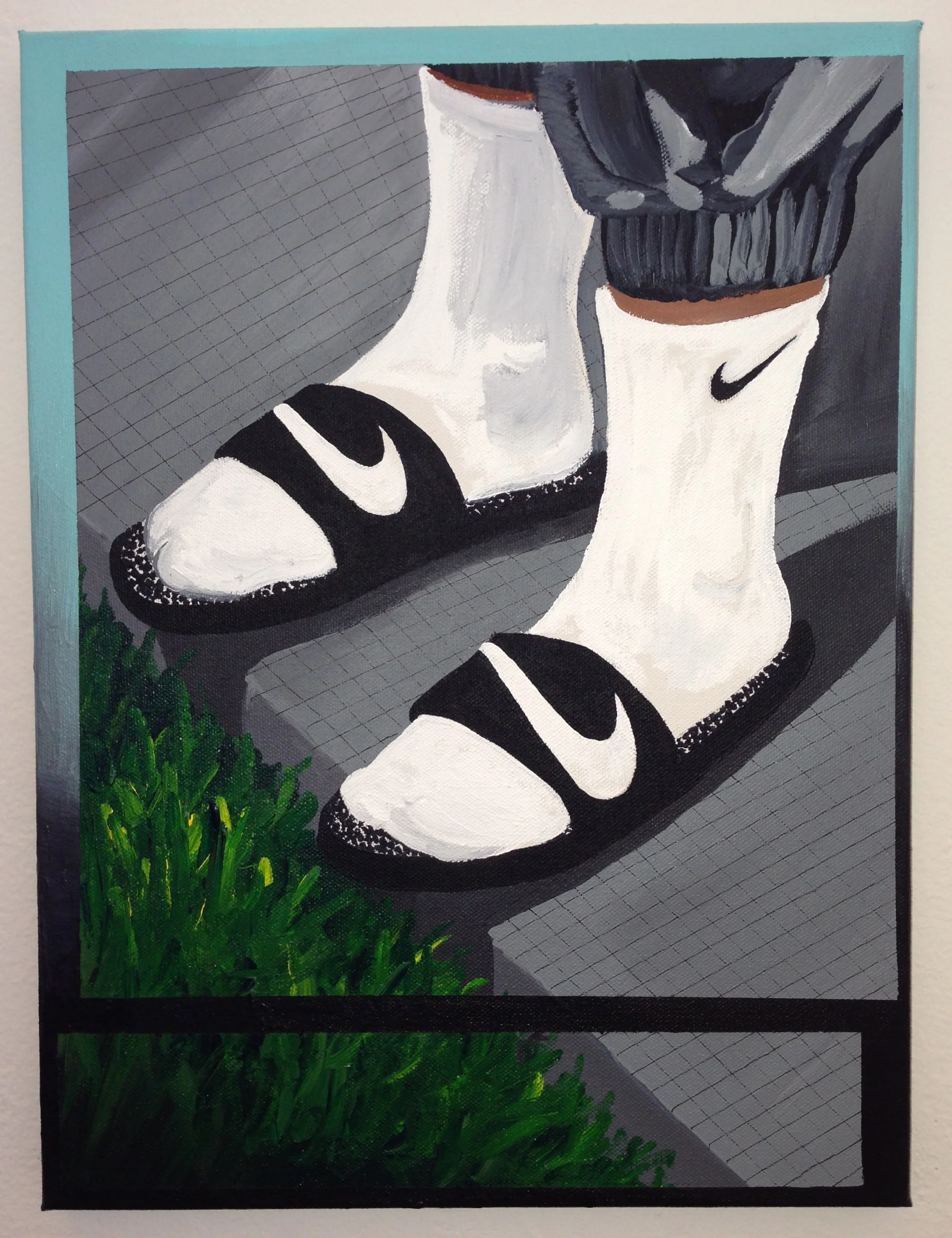 Slide to the Edge acrylic on canvas 12 x 16 2014