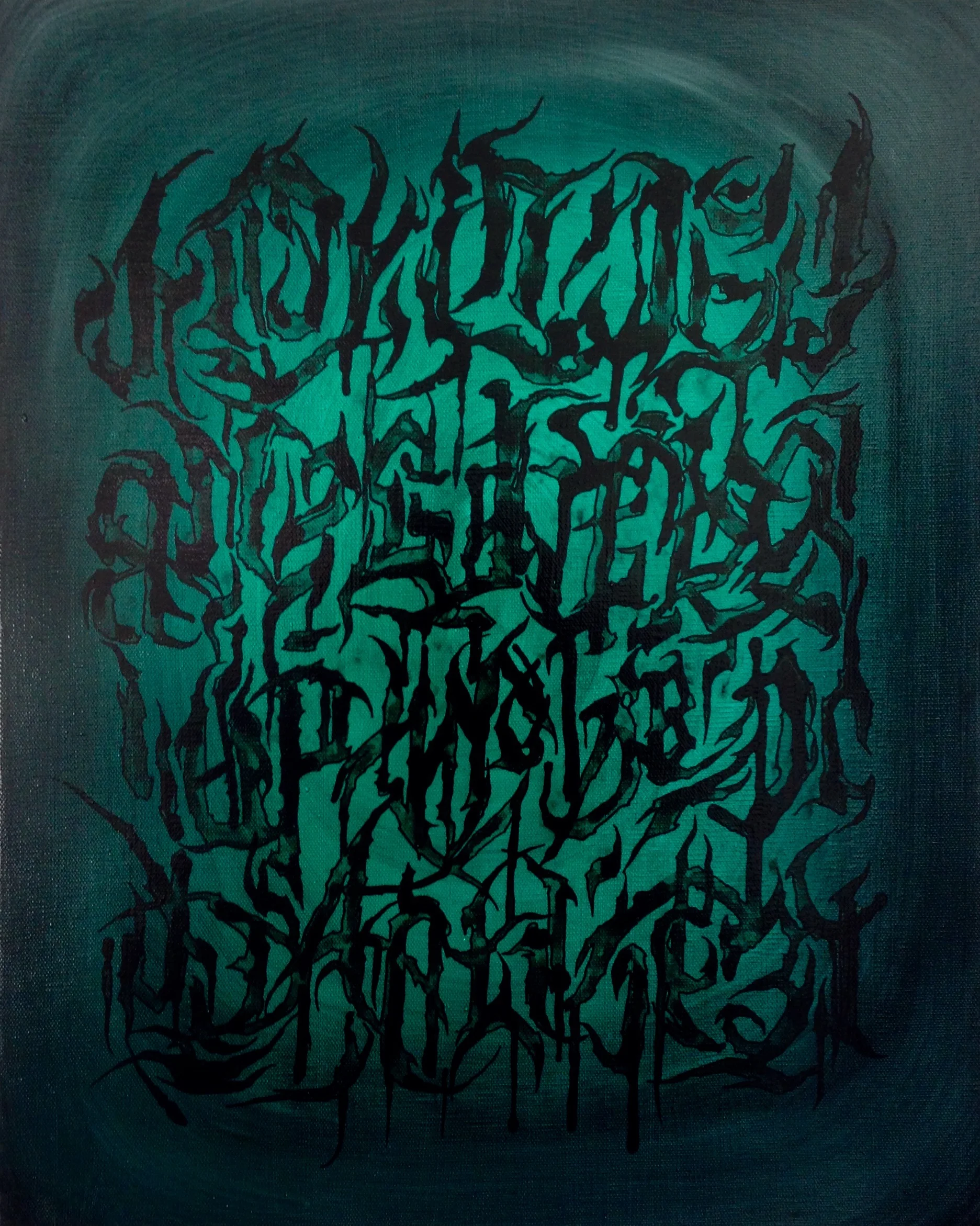Woe (number 5) ink & oil on canvas 16 x 20 2016