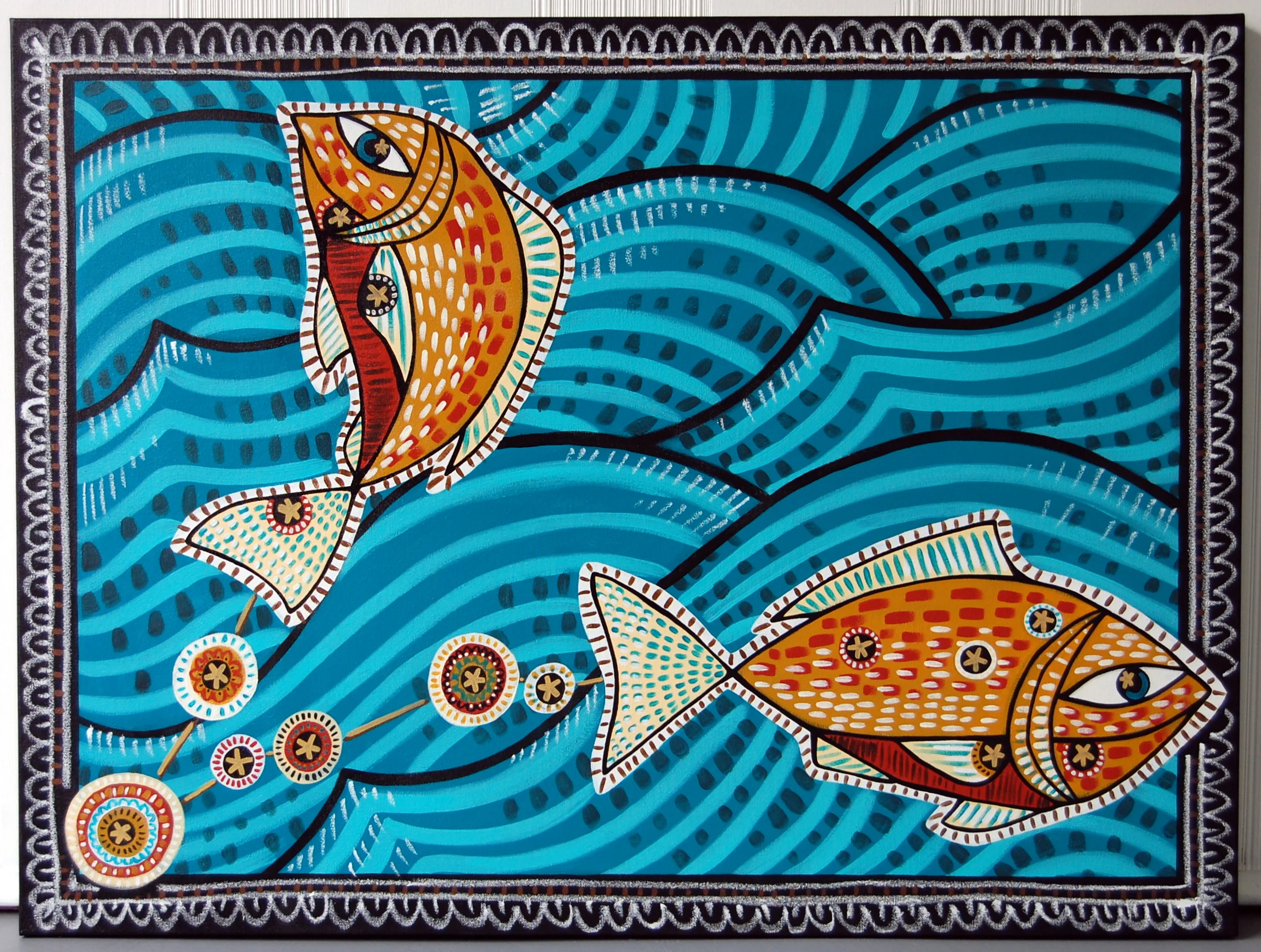 "Pisces" Acrylic on Canvas 30" x 40"