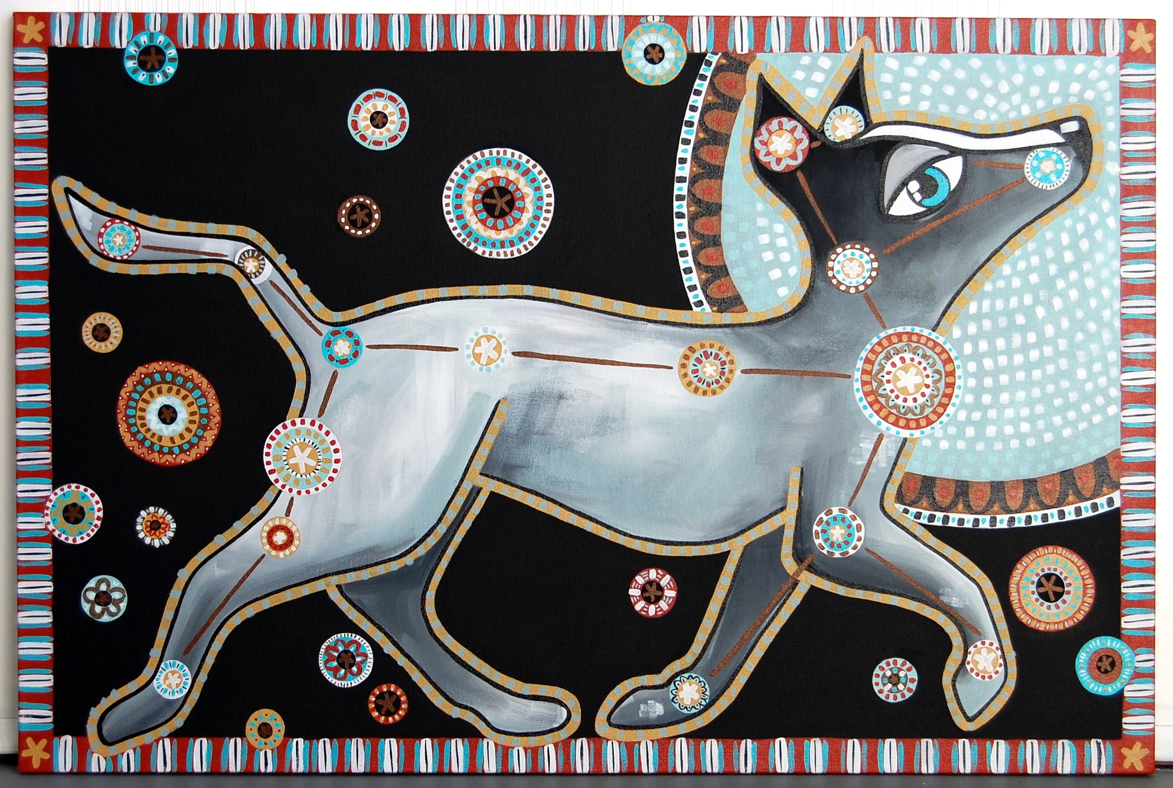 "Laika (Modern Day Canis Major)" Acrylic on Canvas 24" x 36" // SOLD