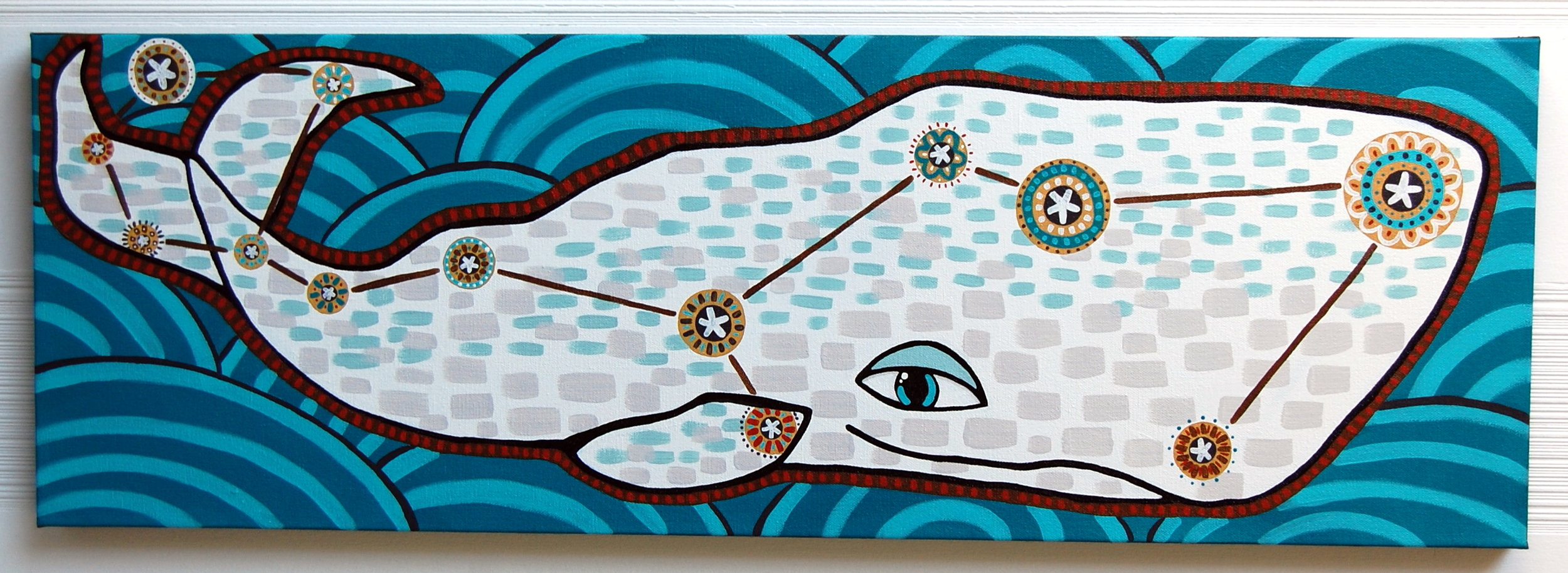 "Cetus" Acrylic on Canvas 12" x 36" // SOLD