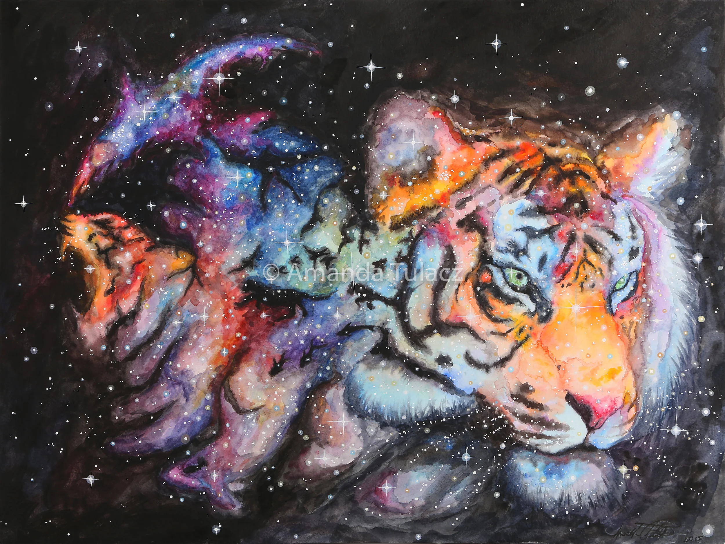 "Forged from Stars." Watercolor and Ink, 18x24"