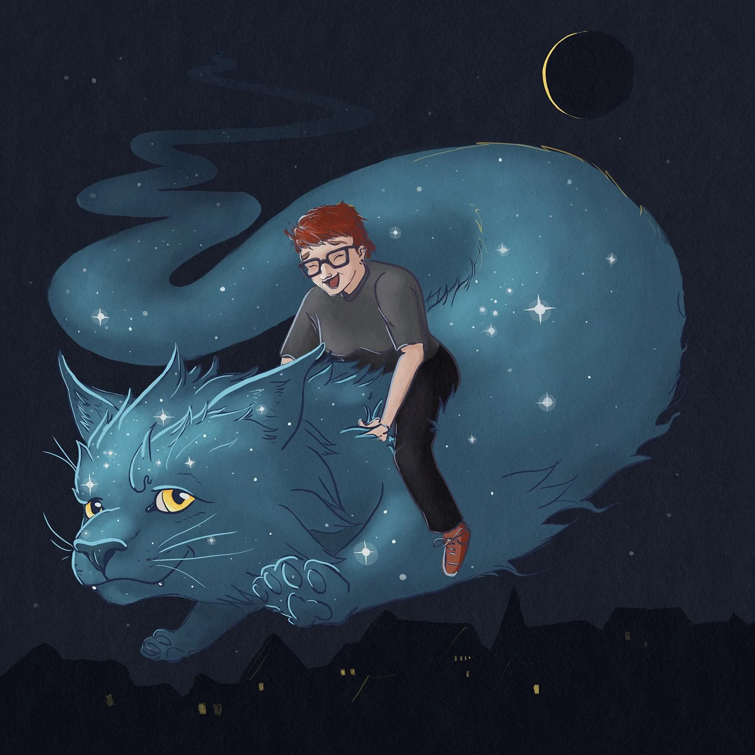 "Loki the Spectral Space Cat" Digital