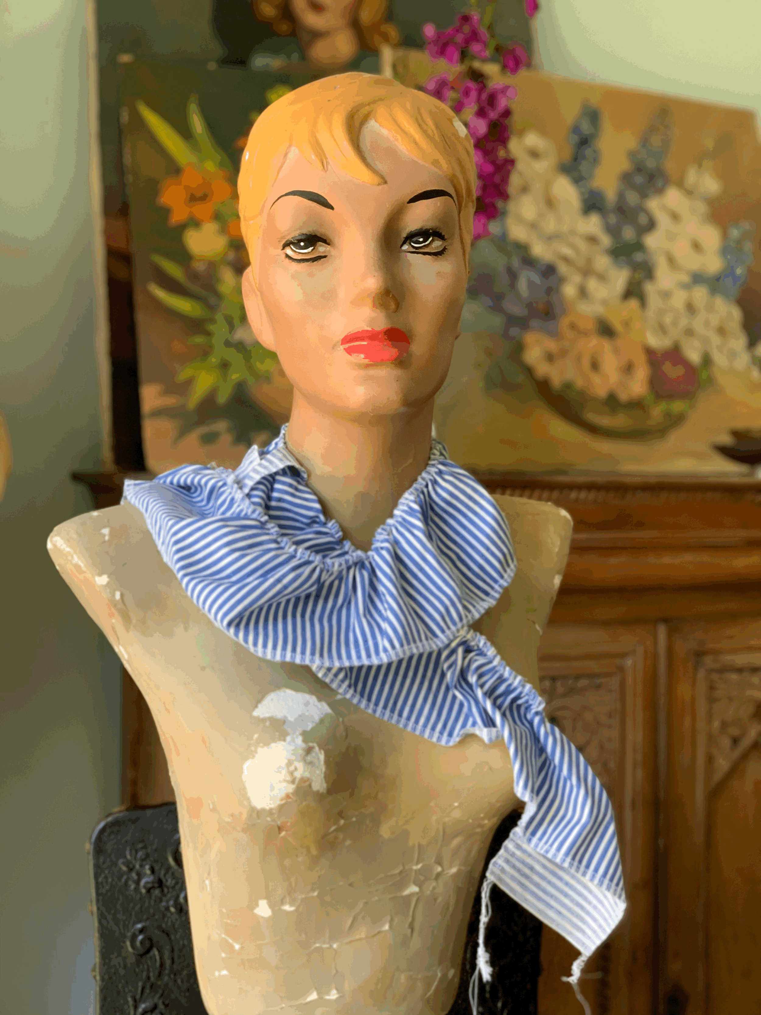 S O L D     “ASTRID"  VINTAGE MANNEQUIN AND LAZY CO-WORKER WITH ATTITUDE