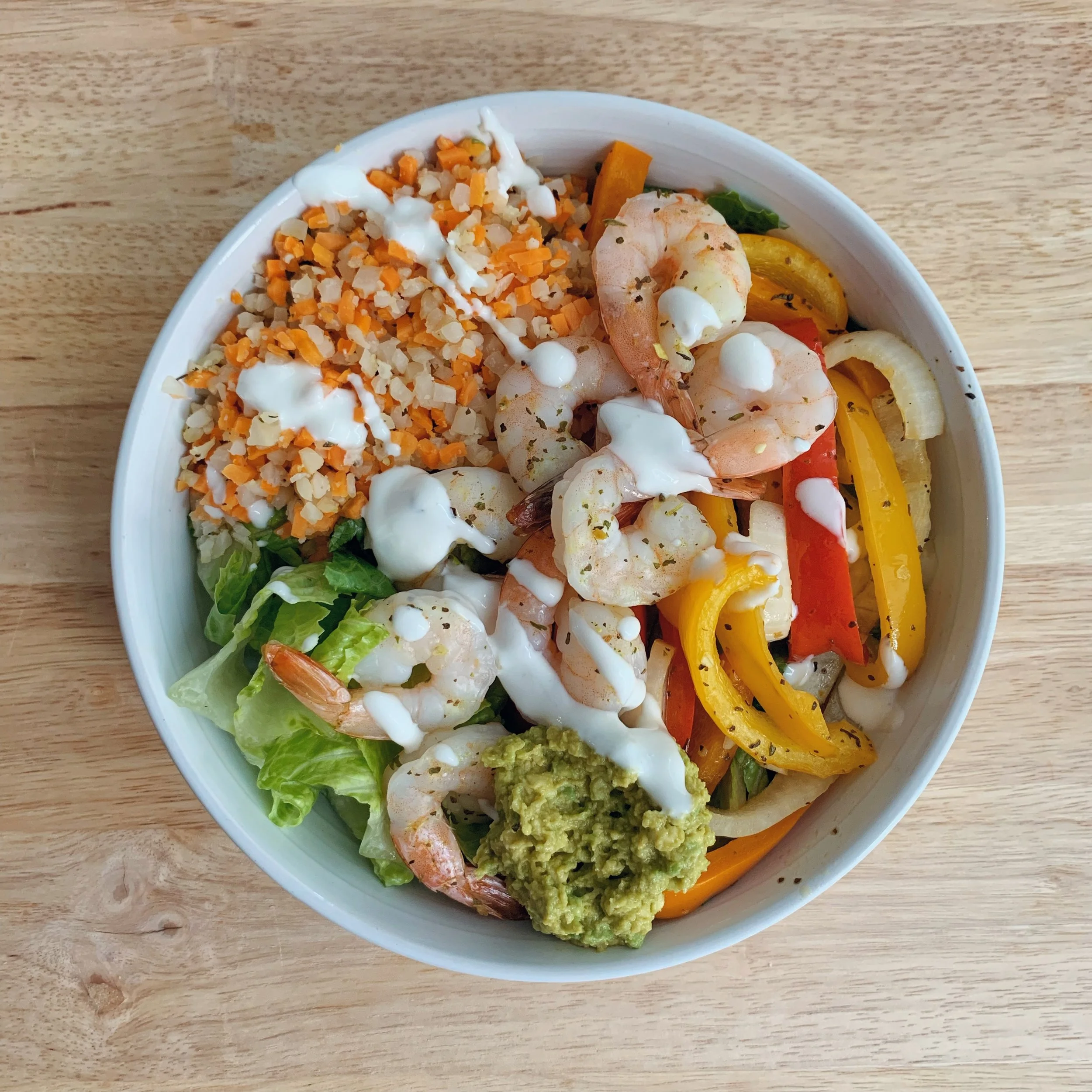 Shrimp Fajita Bowl: made with one pan in under 30 minutes