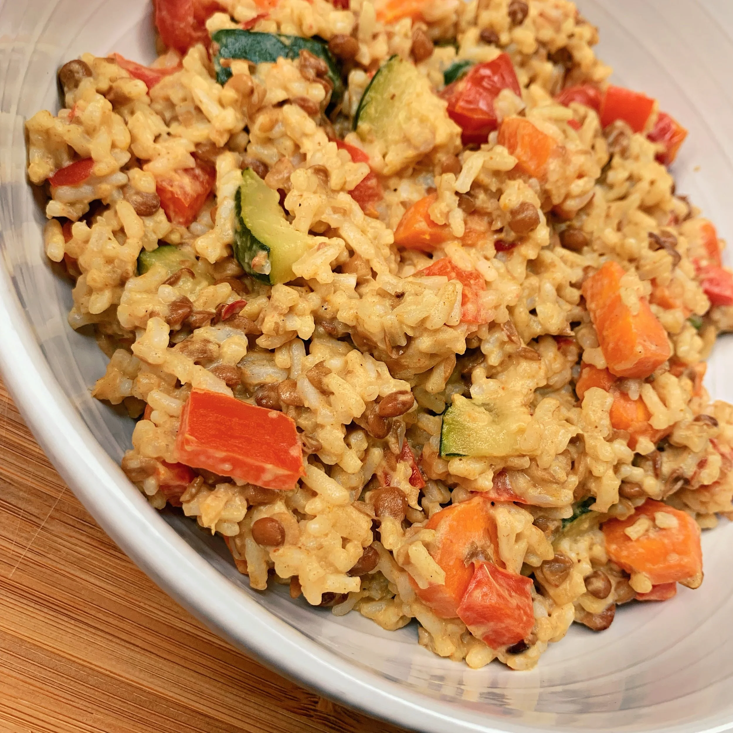 Curried Lentils and Rice (vegan friendly!)