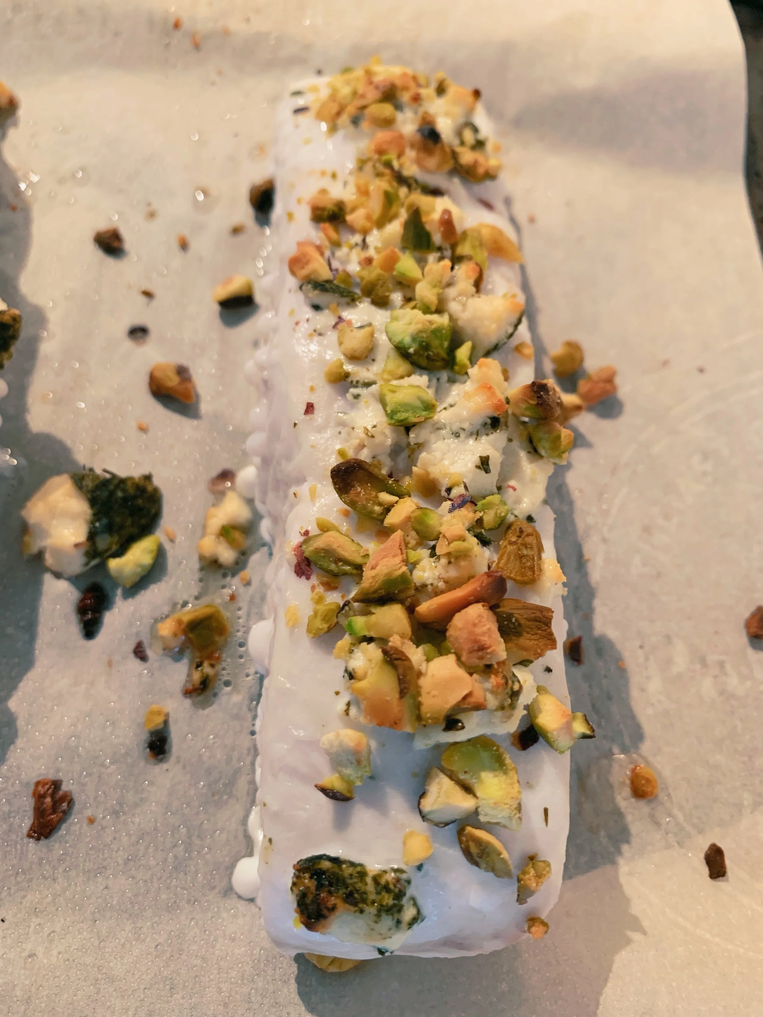 Herbed Goat Cheese and Pistachio Crusted Filet