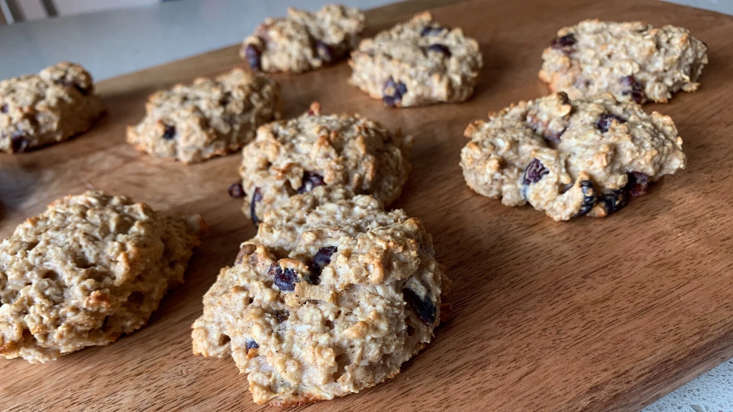 Cranberry Walnut Breakfast Cookies (Dairy Free, GF, Vegan) 