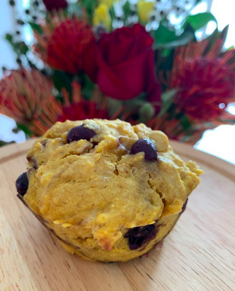 Vegan Pumpkin Blueberry Muffins (Dairy Free, Egg Free, Nut Free)⁠