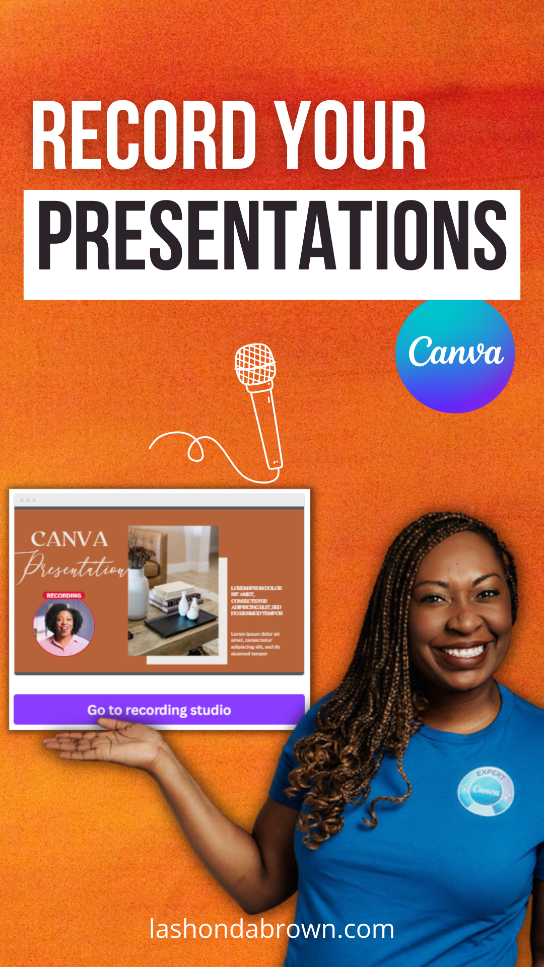 sharing presentation on canva