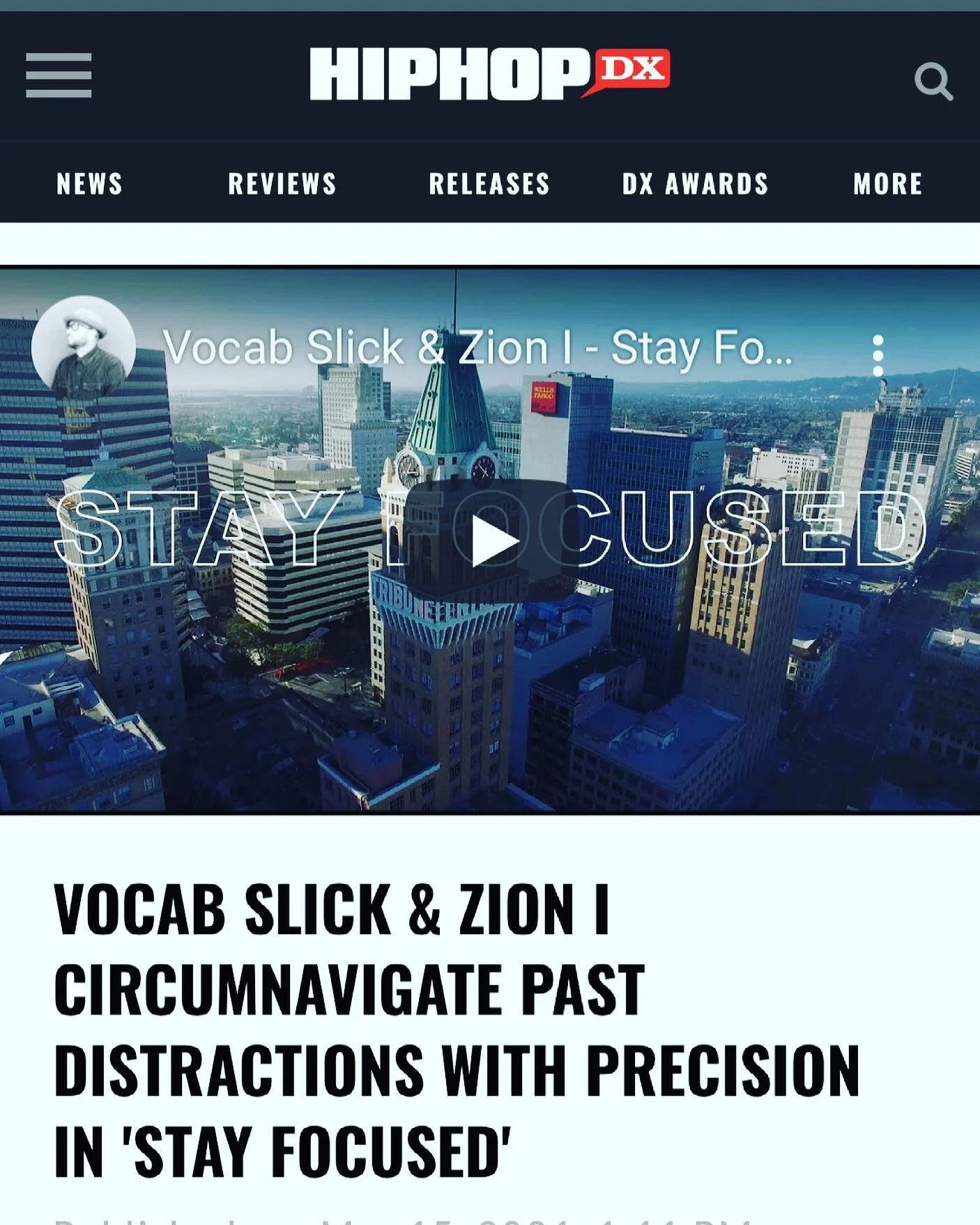 This is nice to see thanks to @hiphopdx for supporting The video 💥👊🏻💥 @zion_i_crew @surebert @samareimusic @iamstarski #hiphop #northbay  #707 #510