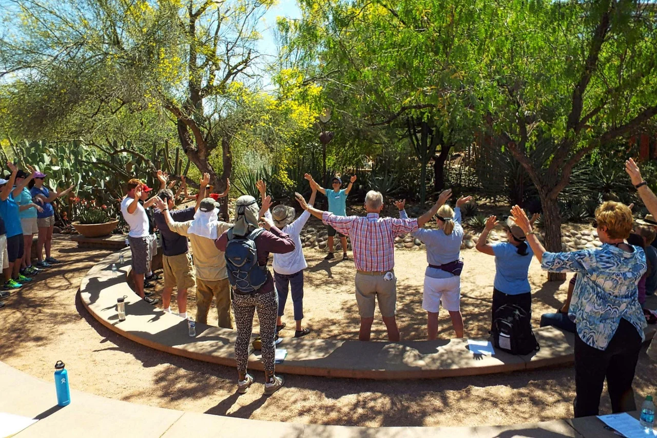 Qigong retreat at the Desert Botanical Garden, AZ