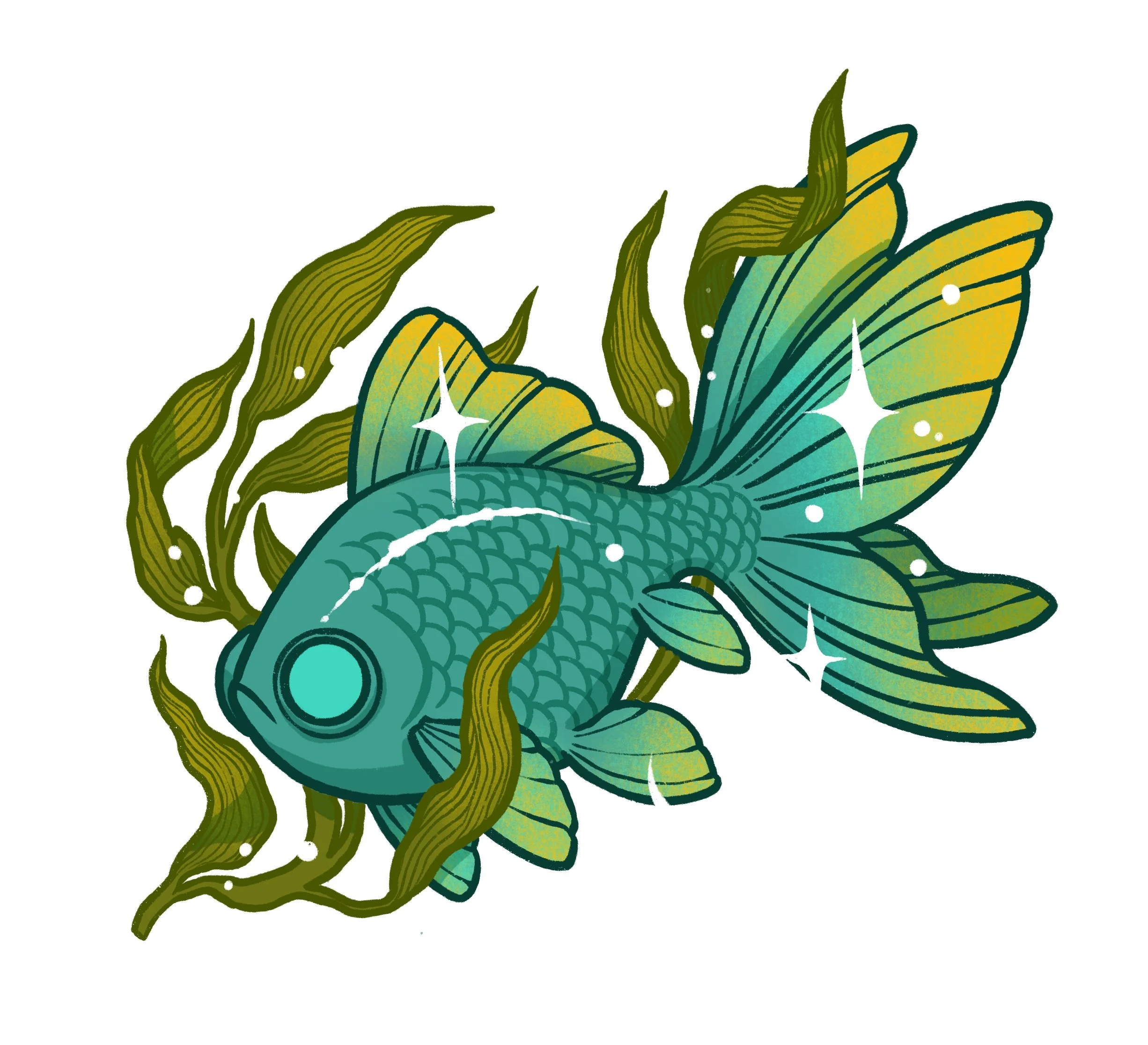 Aqua Fish Sticker