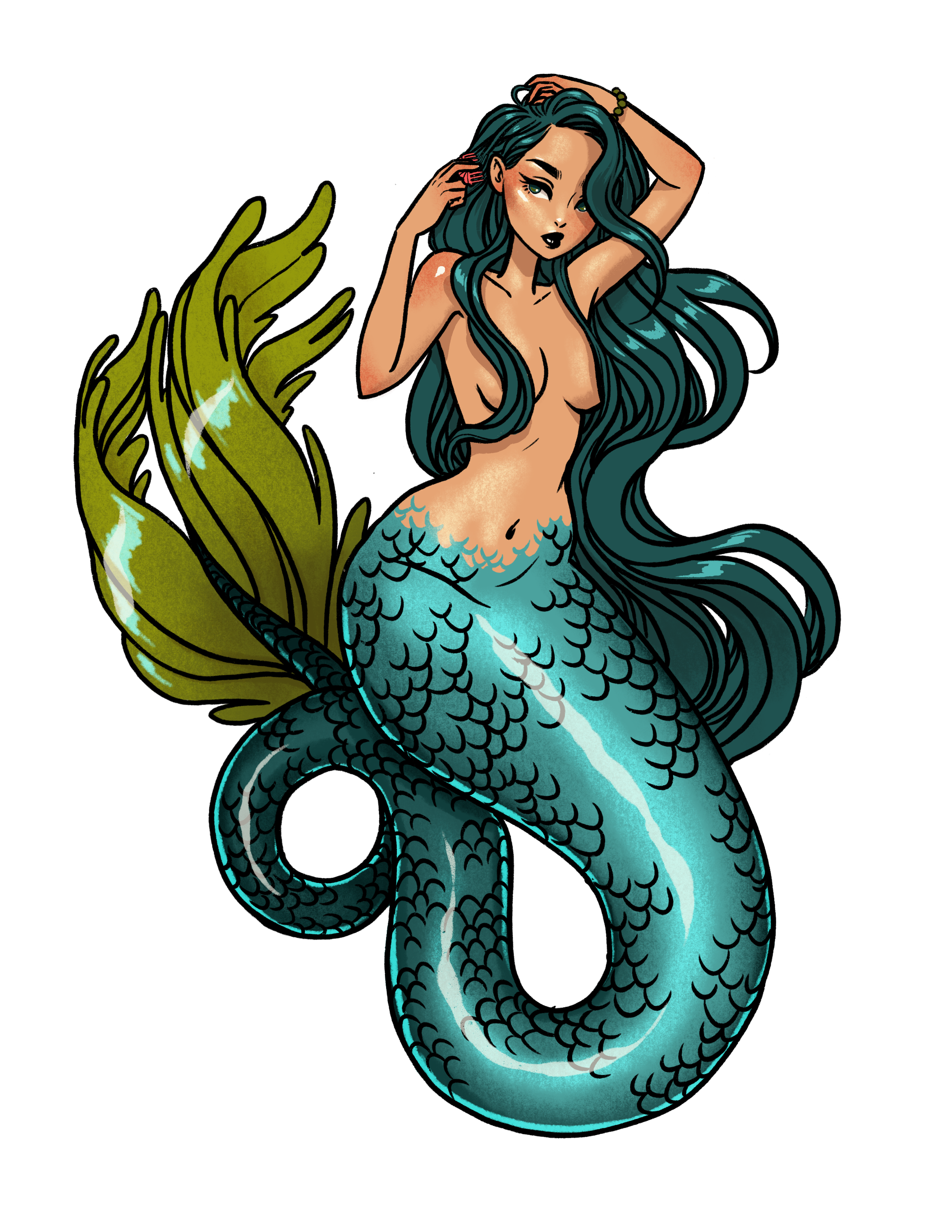Serpent Mermaid Print