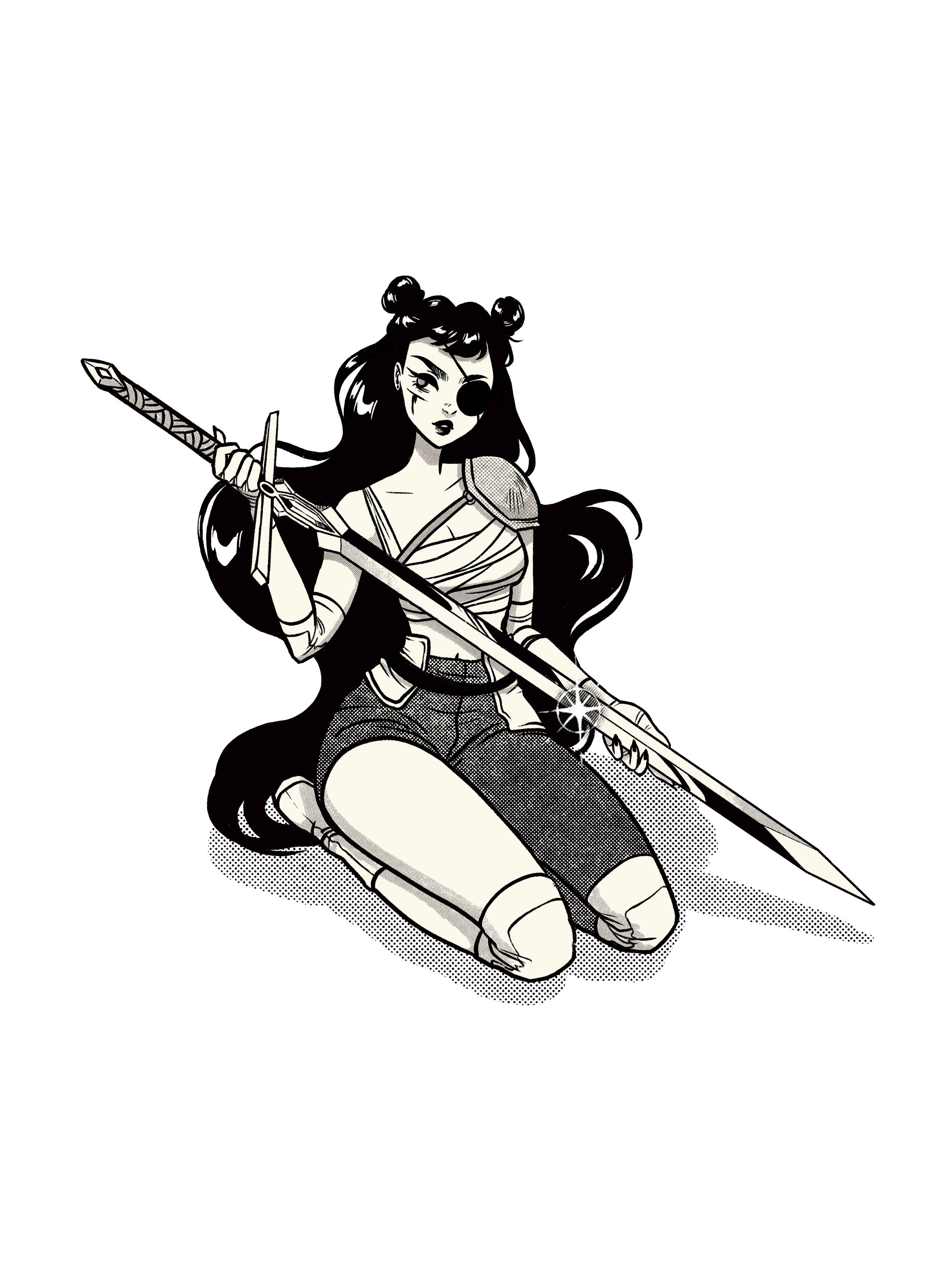 Sapphire Kneeling Sticker