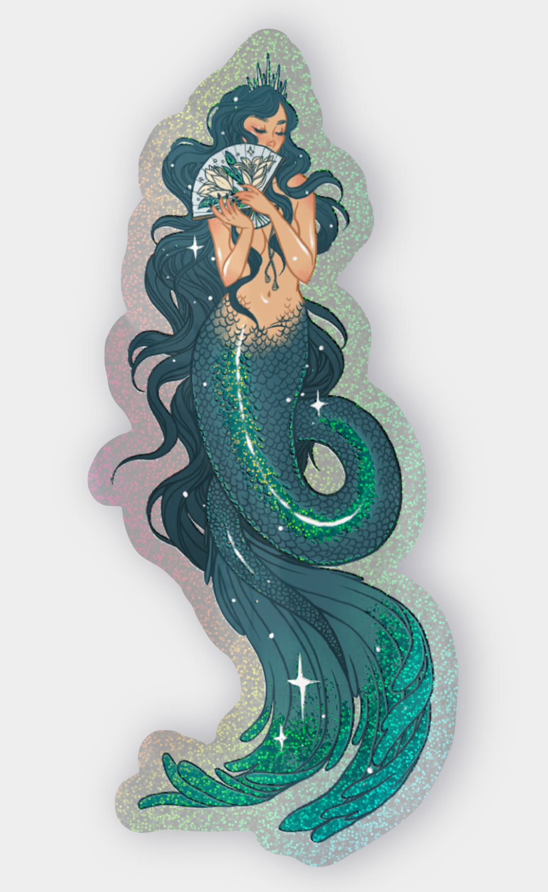 Mermaid Fan Sticker
