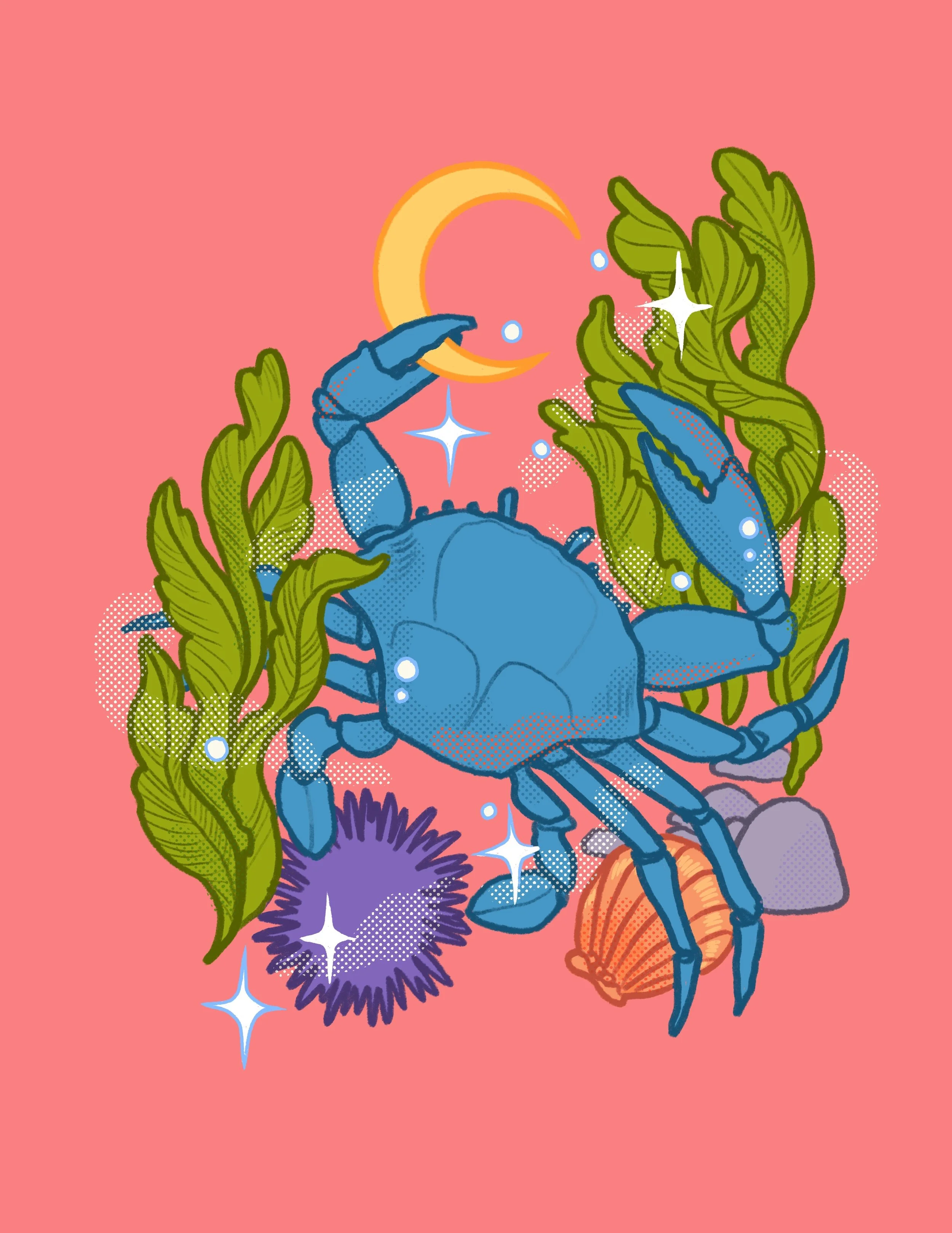 The Moon Crab Print
