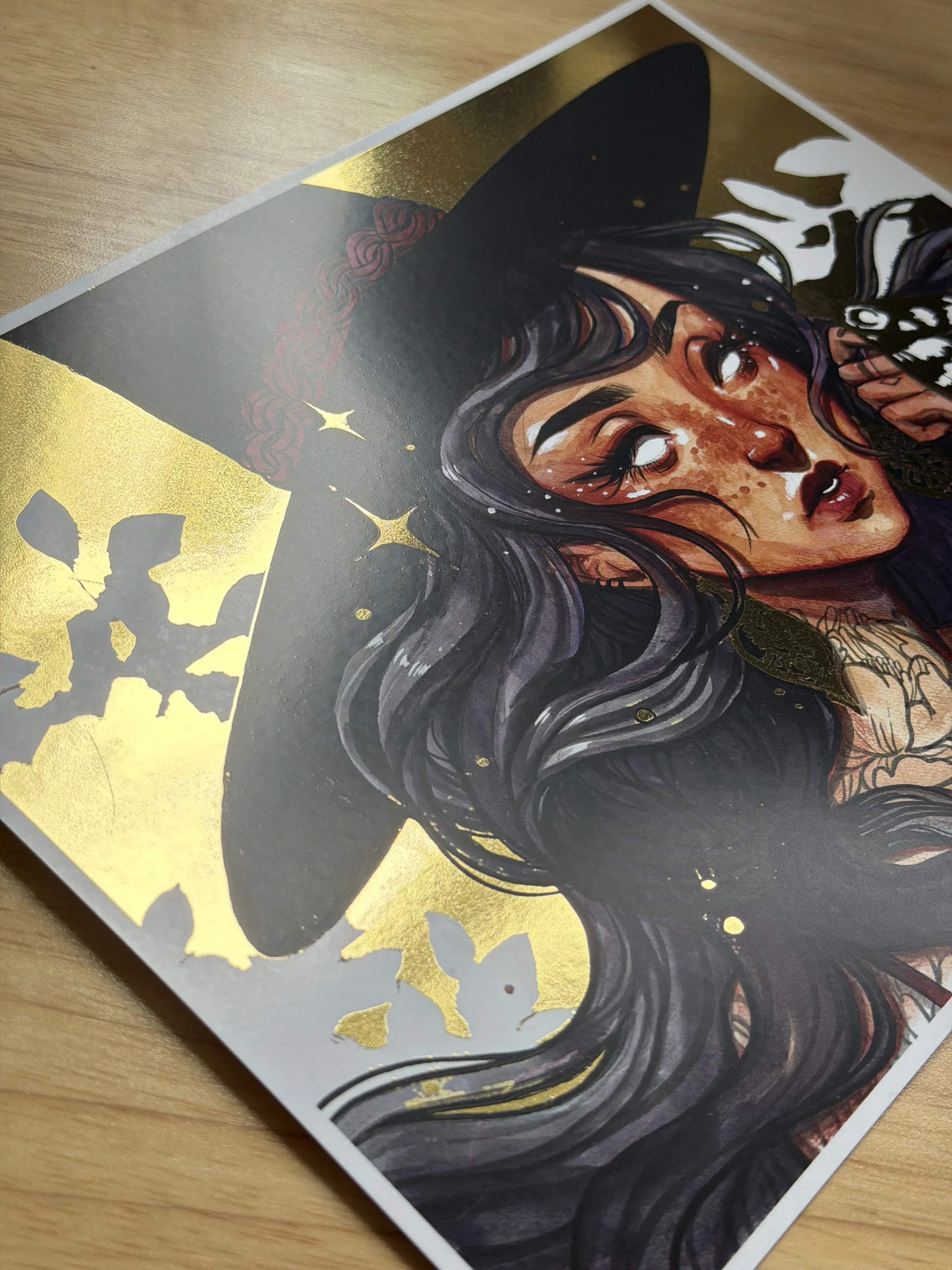 Gold Sylvia Foil Print