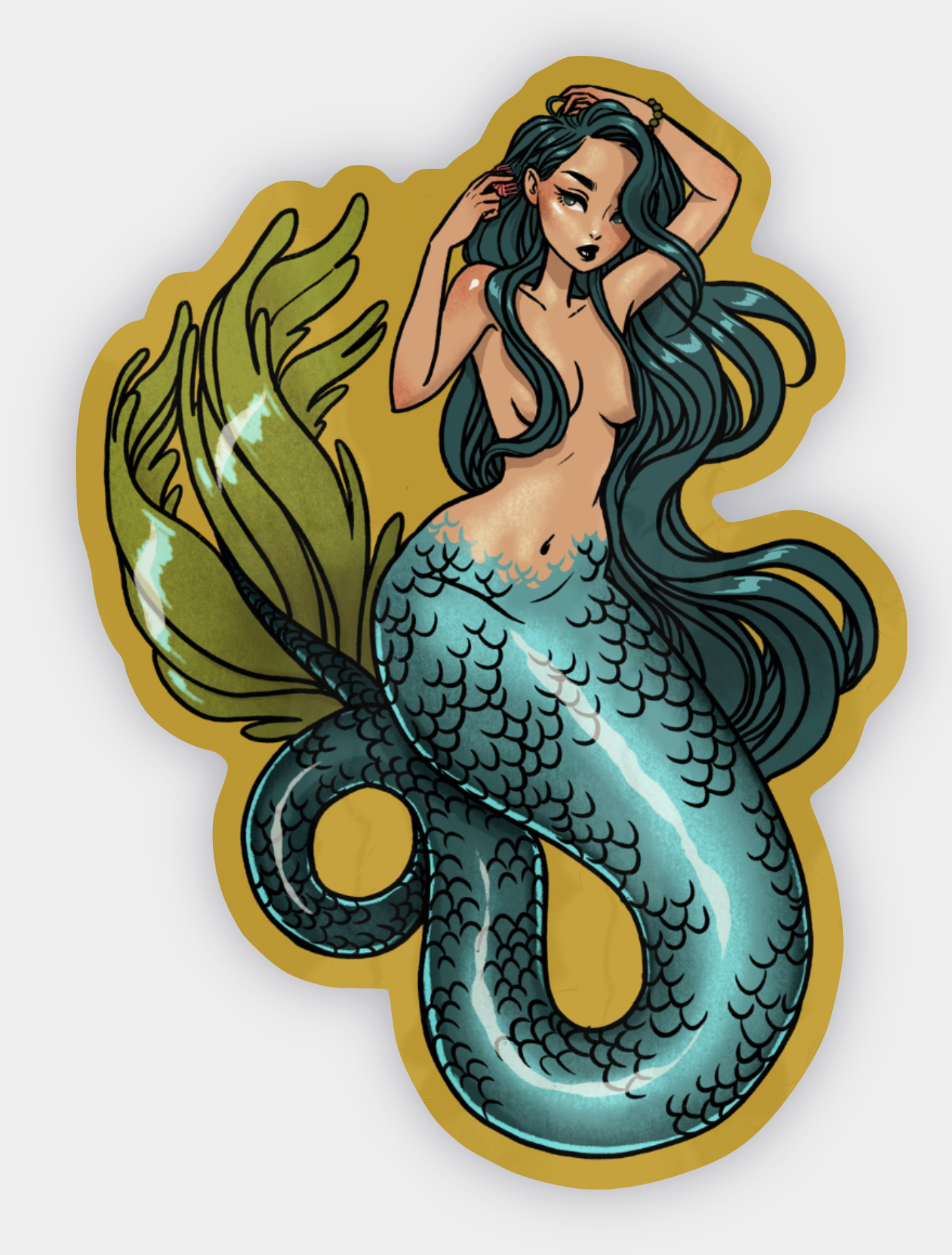 Serpent Mermaid Sticker