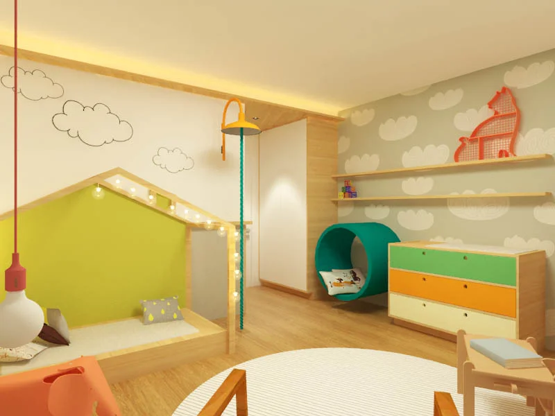 macroarq_arquitetura_projeto_interiores_sorocaba_cobertura_quarto_de_bebe_montessoriano_papel_de_parede_marcenaria_infantil_colorida_piso_madeira_laminada_cama_casinha.jpg
