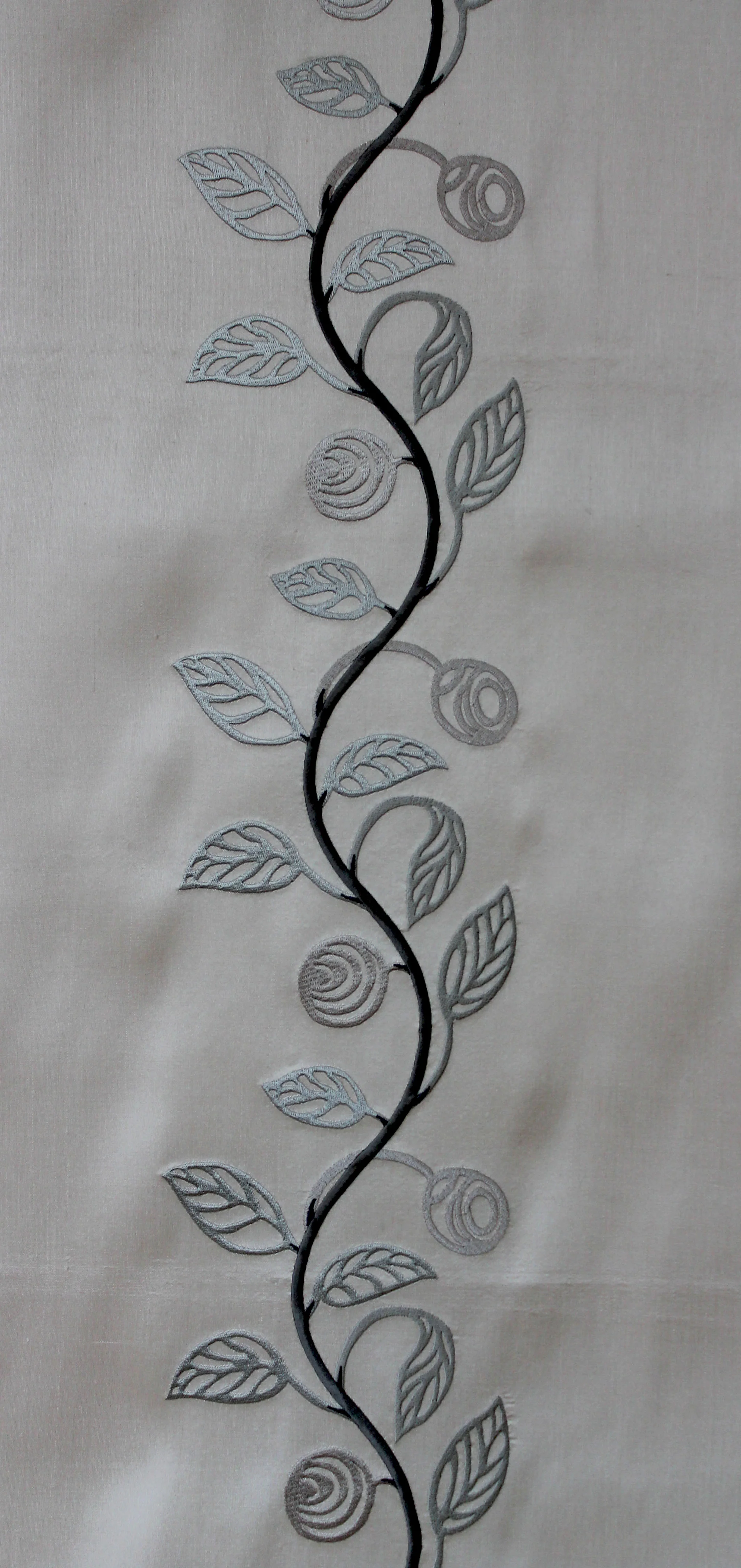 "Floral" Border on silk